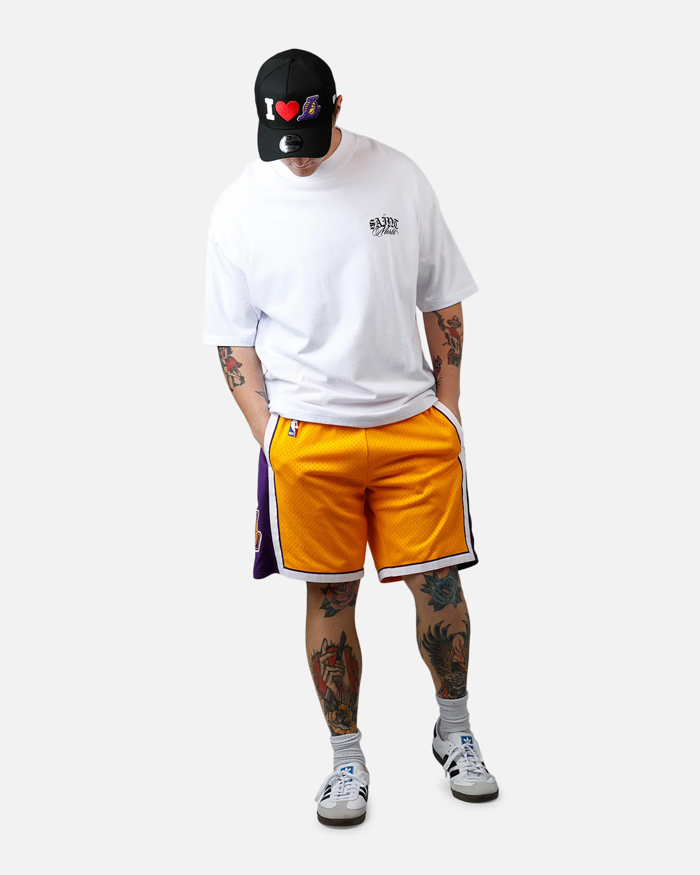 Mitchell & Ness Los Angeles Lakers 09' Swingman Shorts Yellow - Image 2