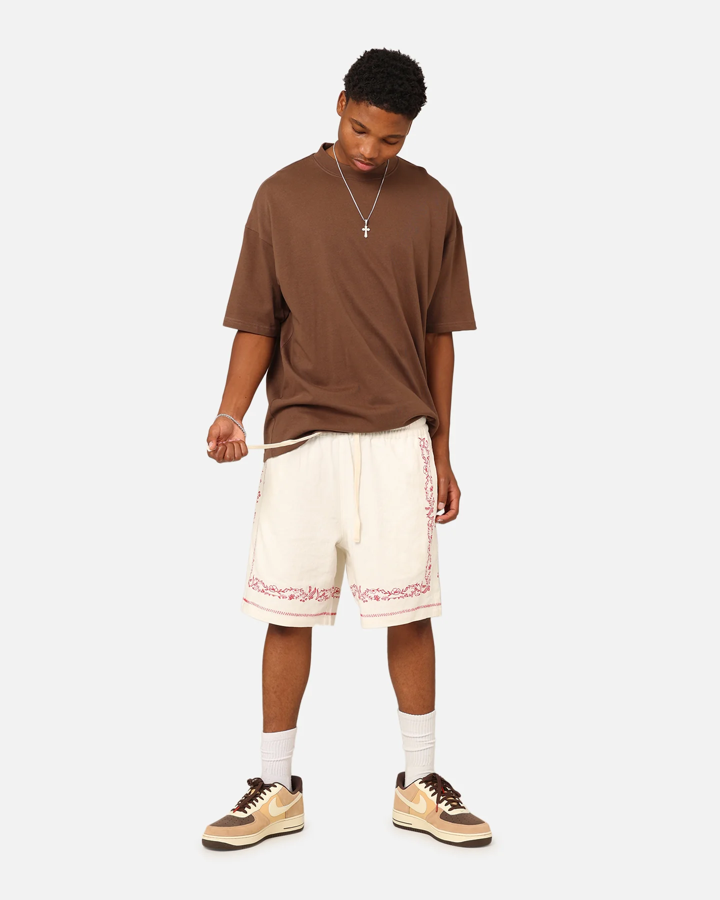 404 Frontier Linen Blend Shorts Off White - Image 2