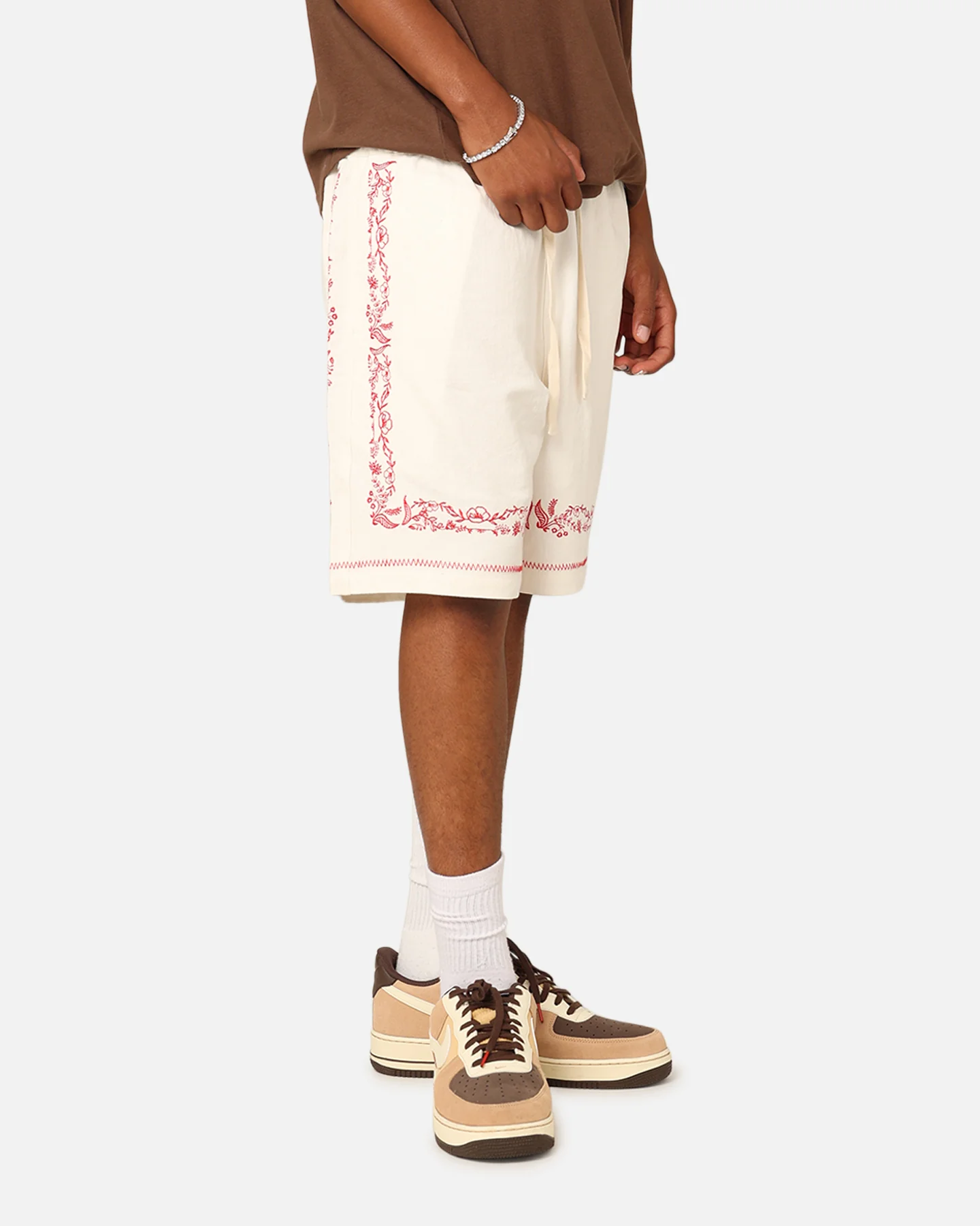 404 Frontier Linen Blend Shorts Off White - Image 5