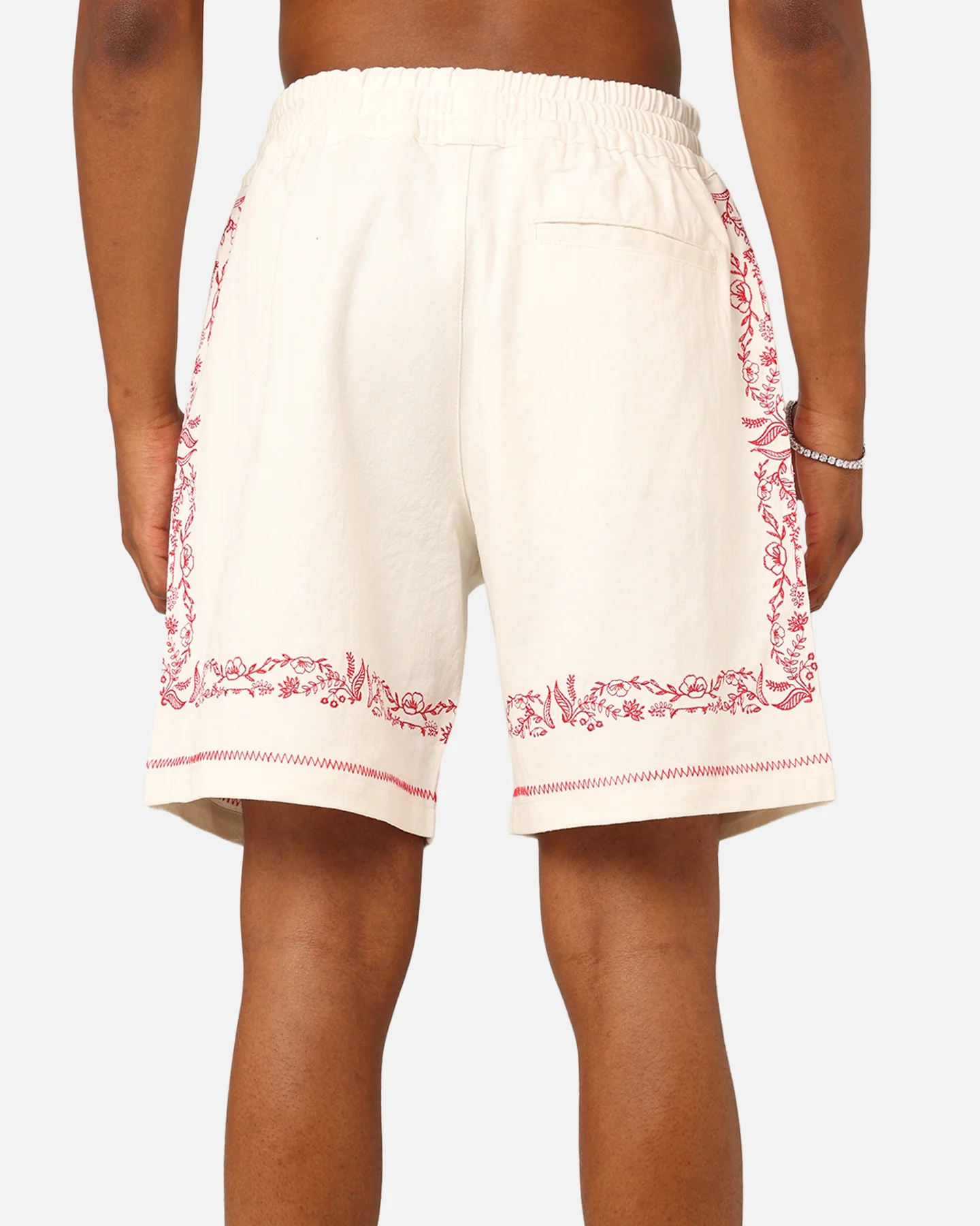 404 Frontier Linen Blend Shorts Off White - Image 8