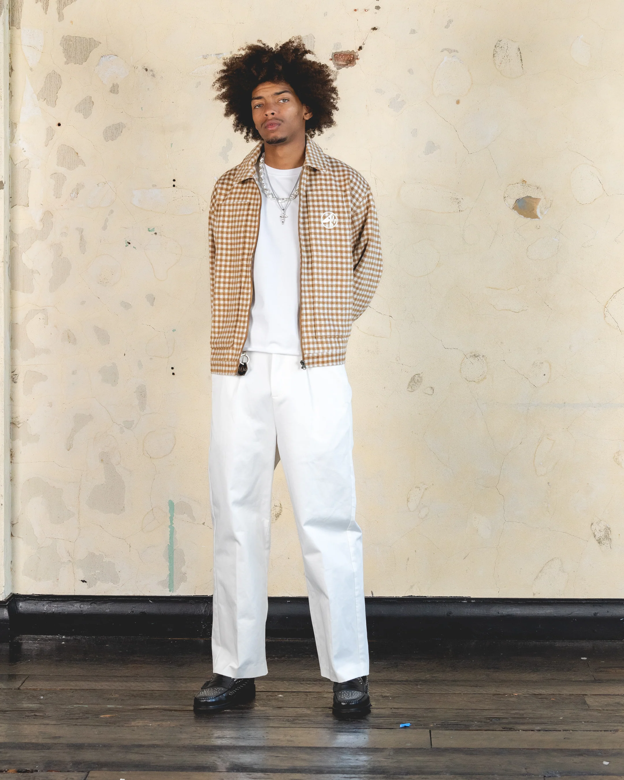 404 Studio Cropped Jacket Brown/Tan - Image 2