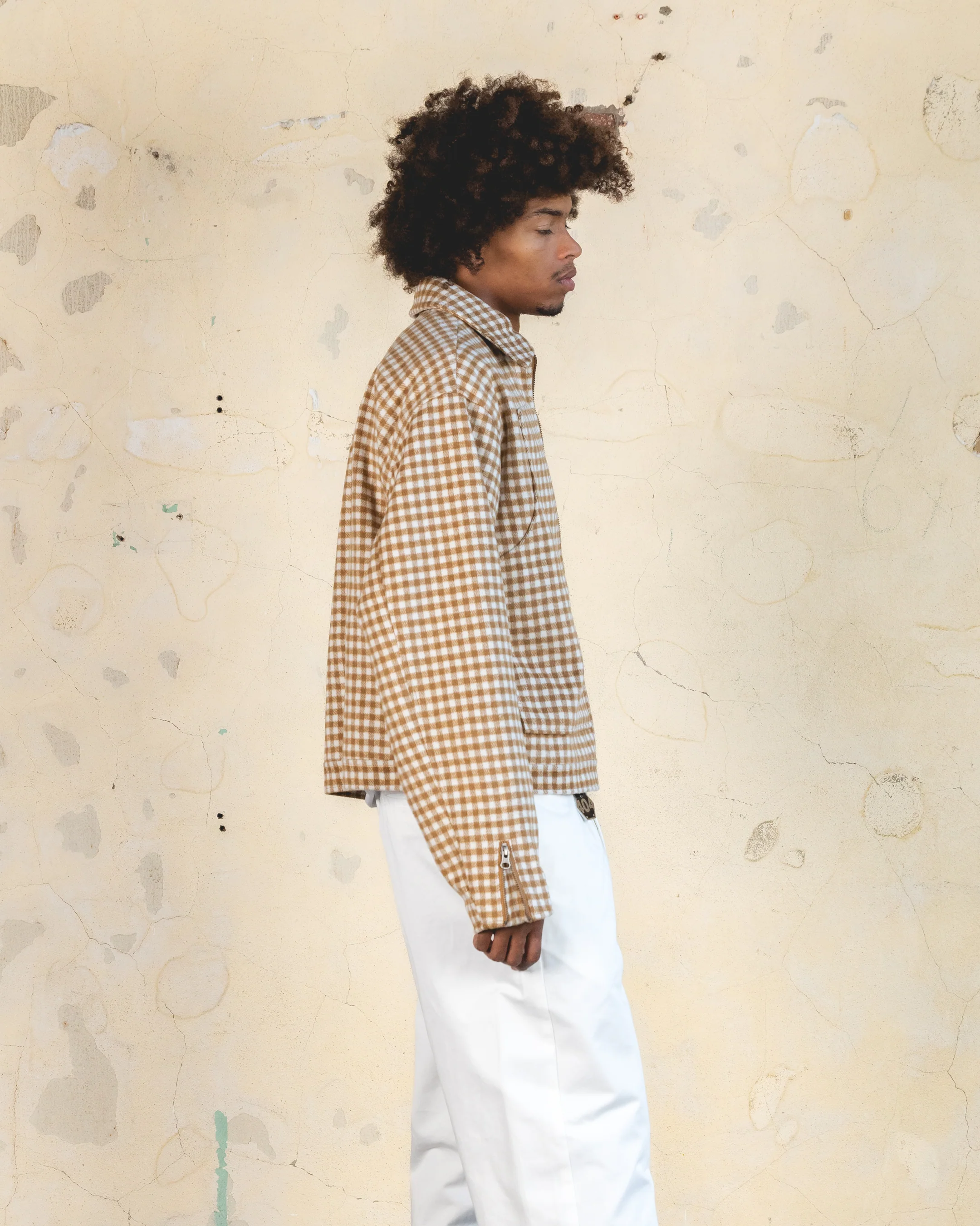 404 Studio Cropped Jacket Brown/Tan - Image 5