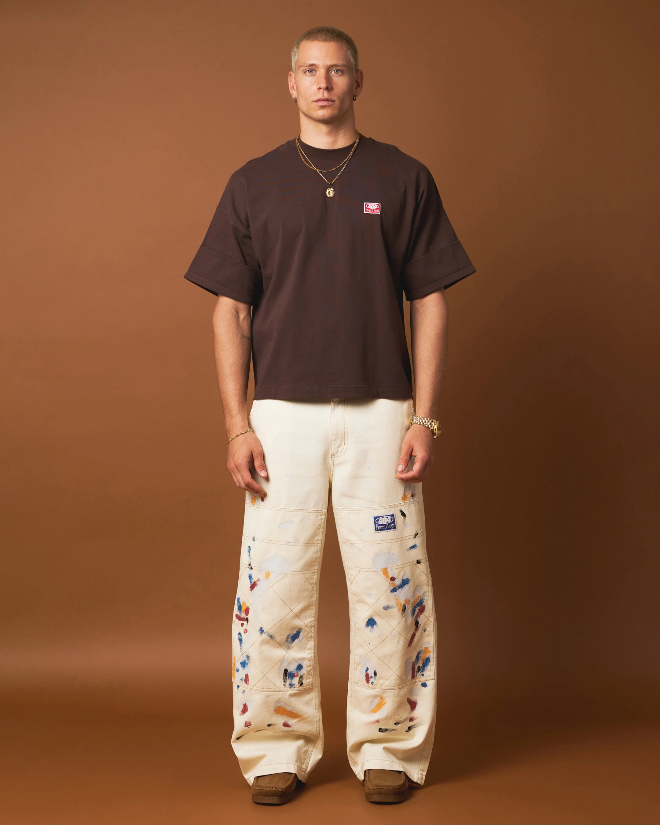 404 Workwear T-Shirt Brown - Image 2