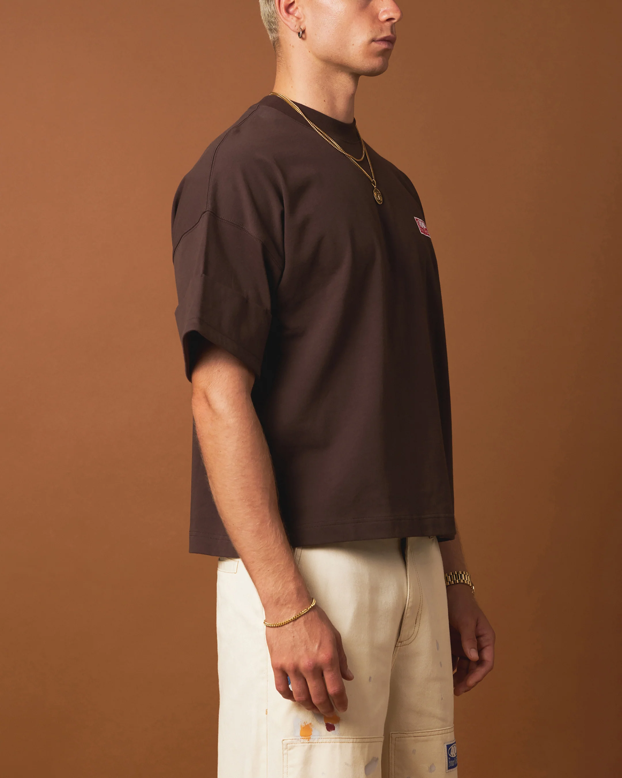 404 Workwear T-Shirt Brown - Image 4