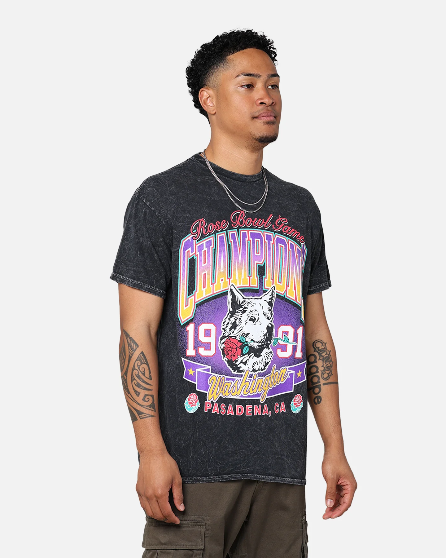 47 Brand 1991 Washington Rose Bowl T-Shirt Black - Image 8