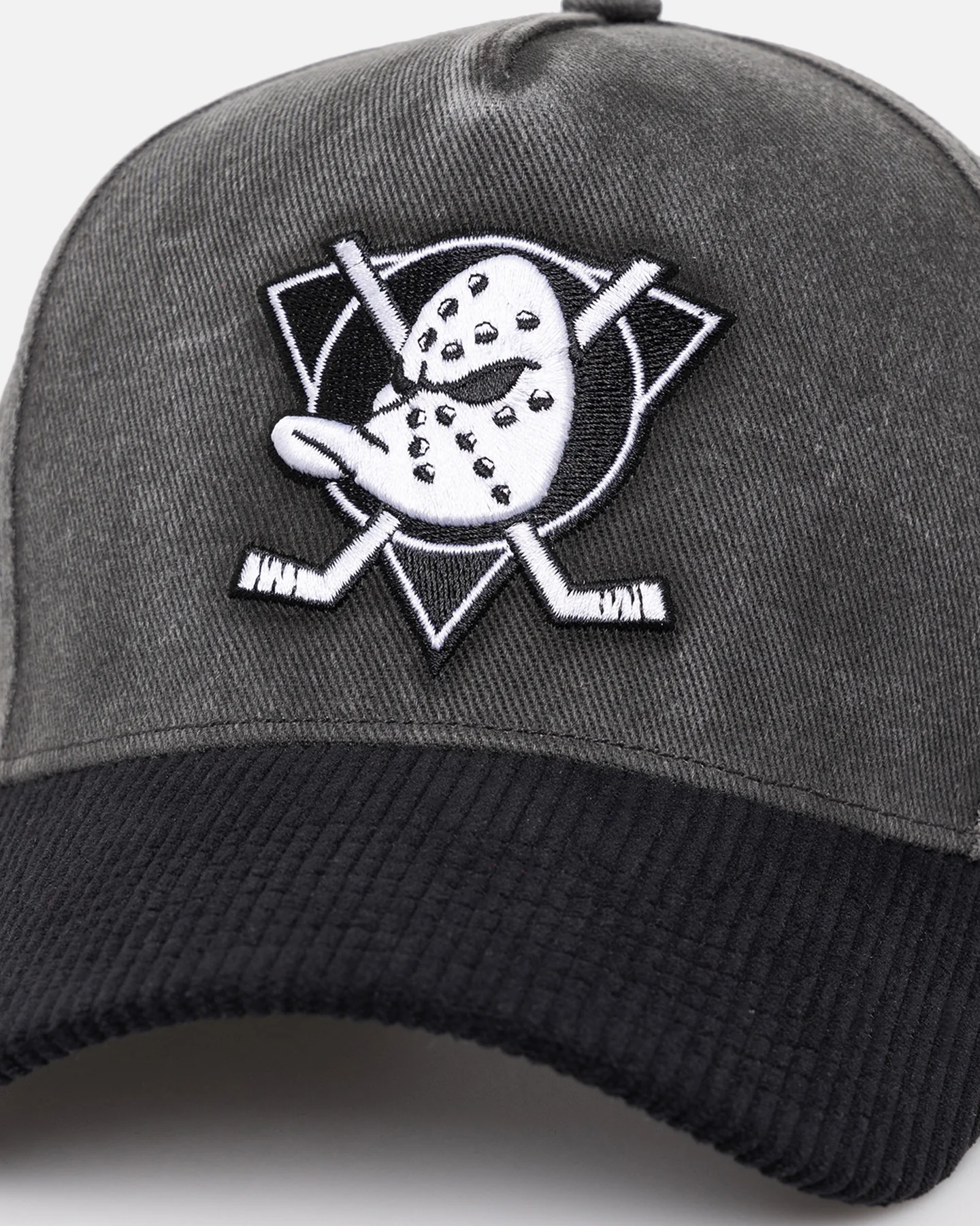 47 Brand Anaheim Ducks 'Apollo Corduroy' Offside DT Snapback Black - Image 2
