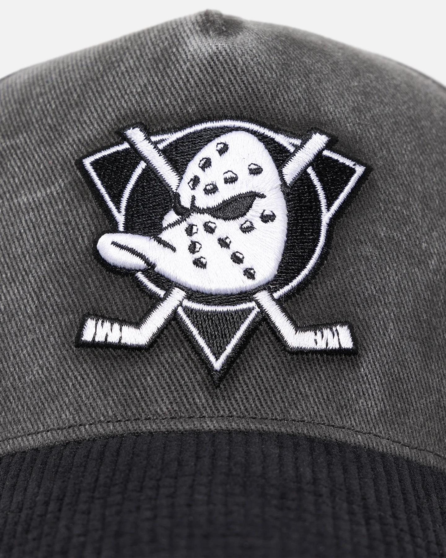 47 Brand Anaheim Ducks 'Apollo Corduroy' Offside DT Snapback Black - Image 6