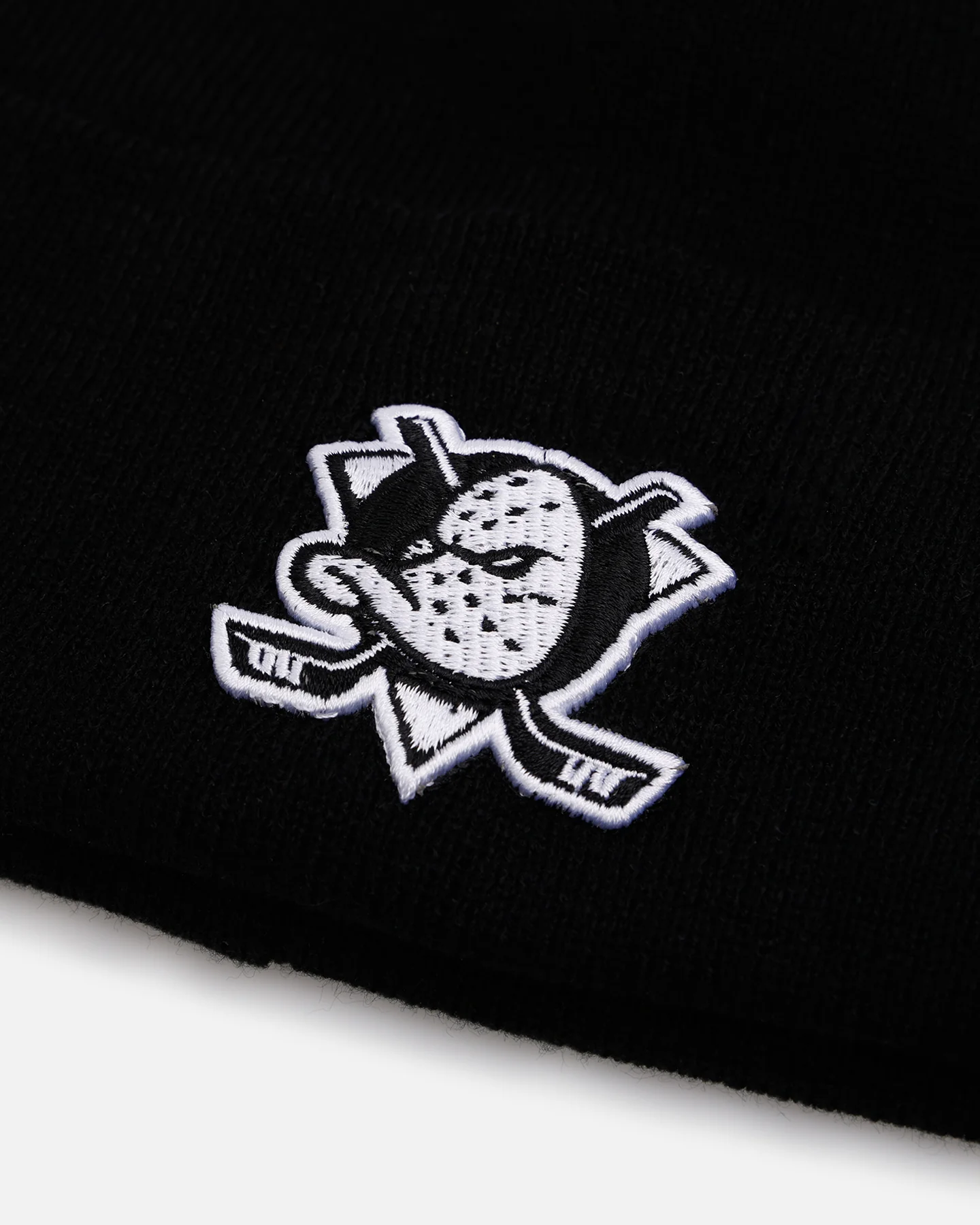 47 Brand Anaheim Ducks Haymaker Cuff Knit Beanie Black/White - Image 6