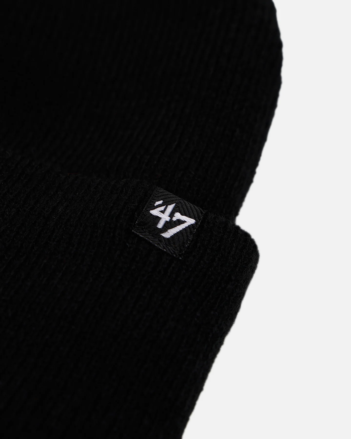 47 Brand Anaheim Ducks Haymaker Cuff Knit Beanie Black/White - Image 7