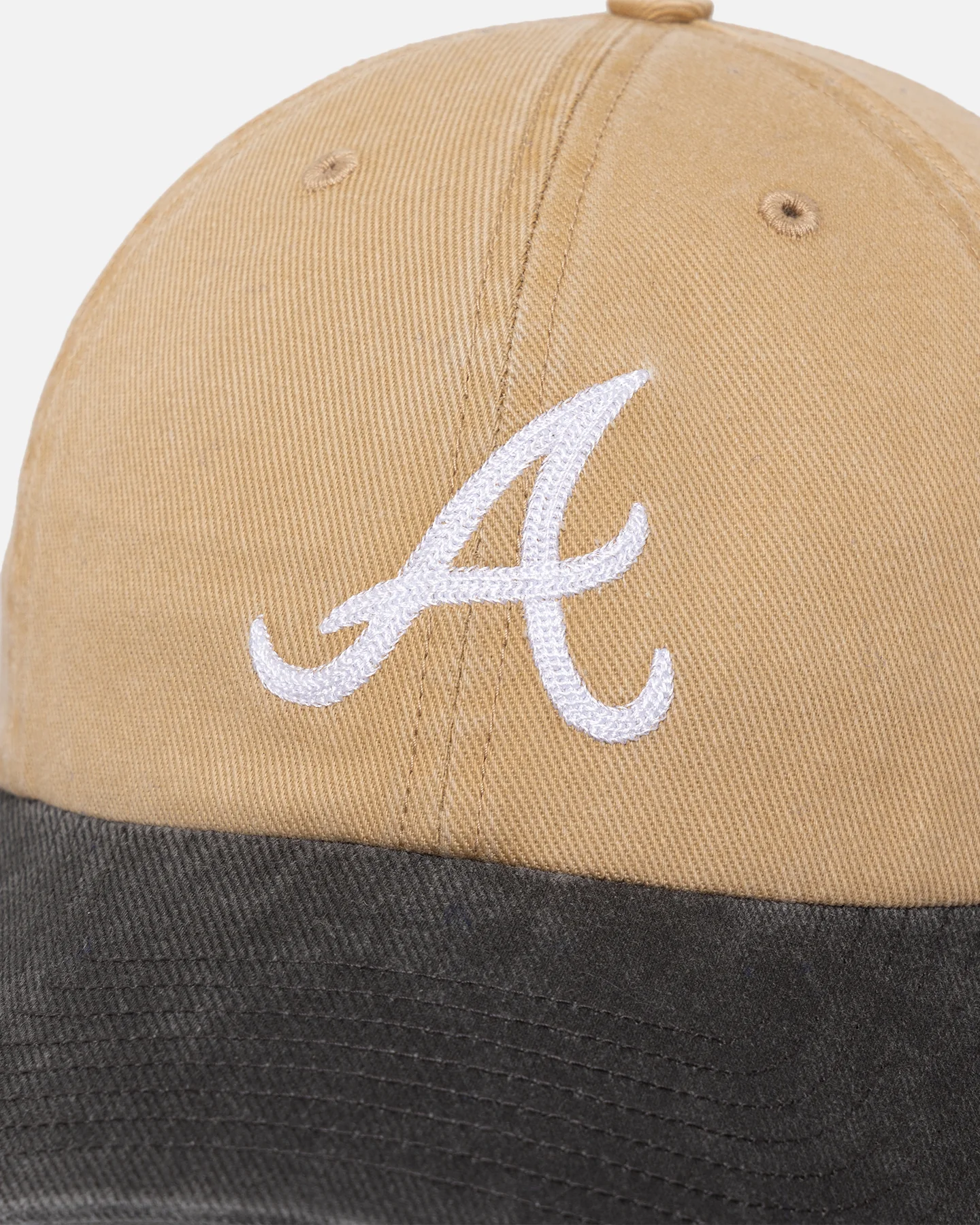 47 Brand Atlanta Braves 47 Clean Up Strapback Khaki - Image 2