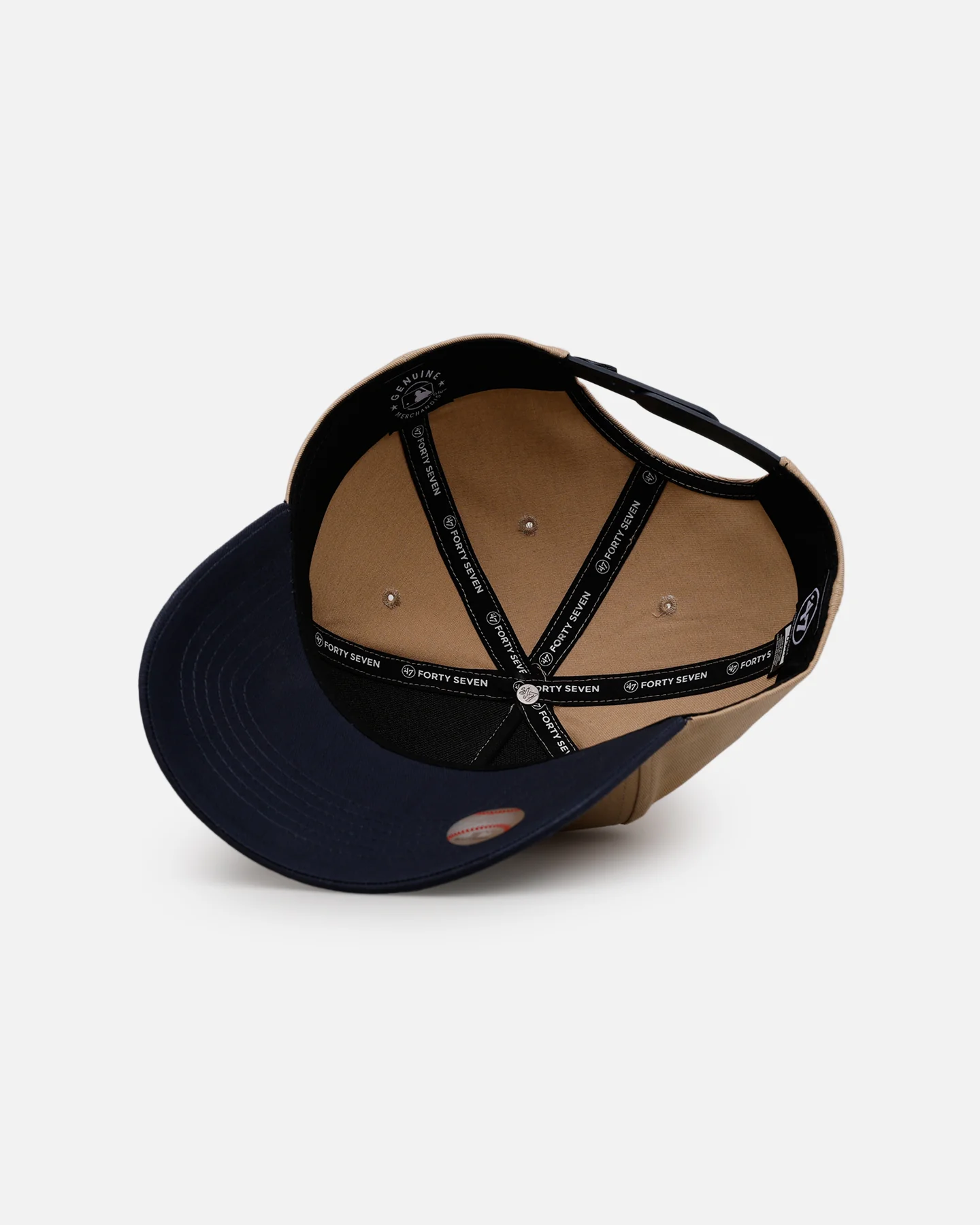 47 Brand Atlanta Braves 'Arch' 47 Offside Snapback Khaki/Official Team Color - Image 6