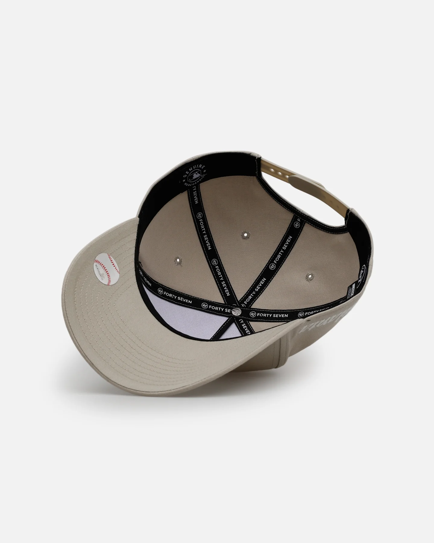 47 Brand Atlanta Braves 'Contemporary Basics' Offside DT Snapback Tan - Image 6