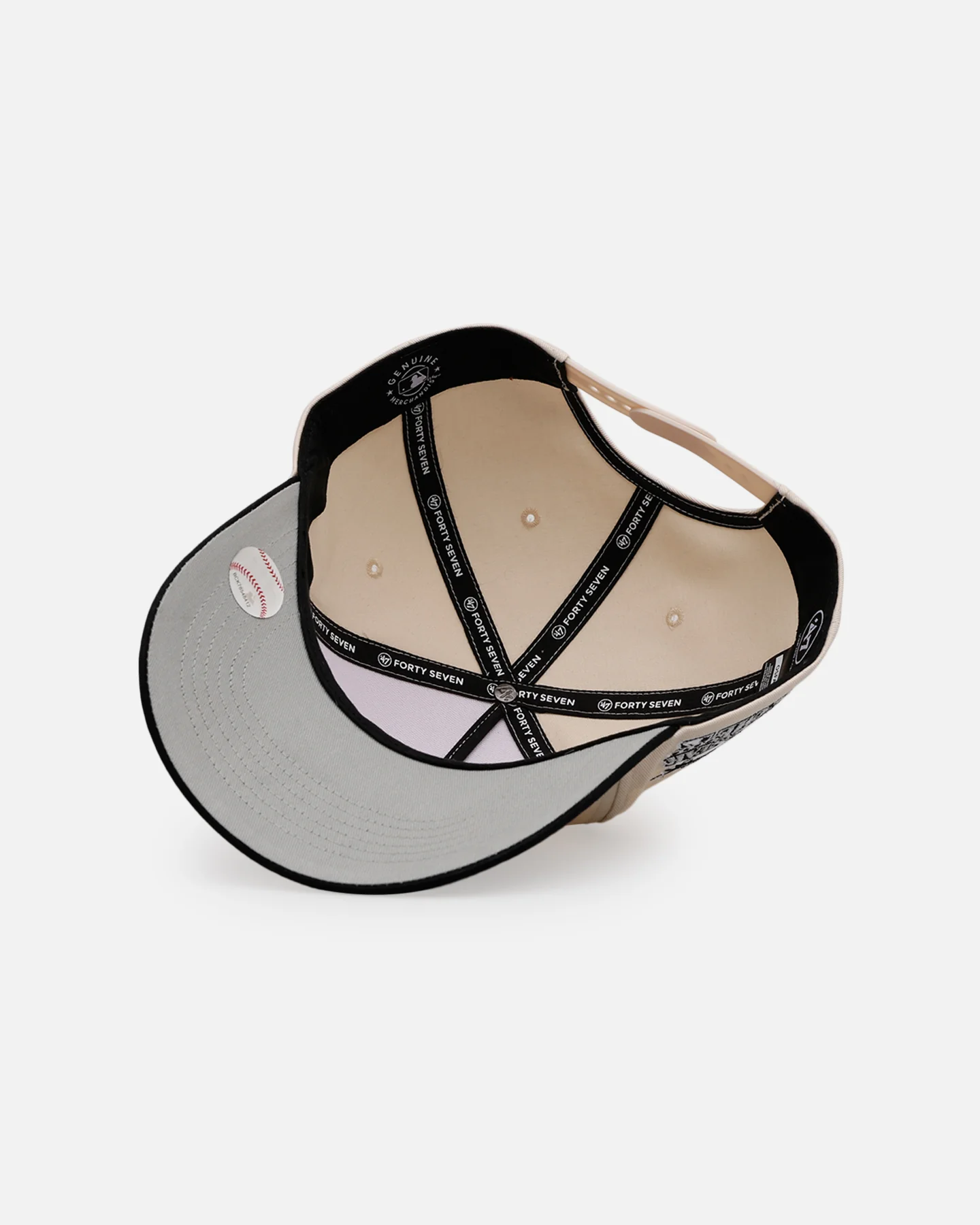 47 Brand Atlanta Braves 'Herringbone' 47 Offside Snapback Natural/Black - Image 6