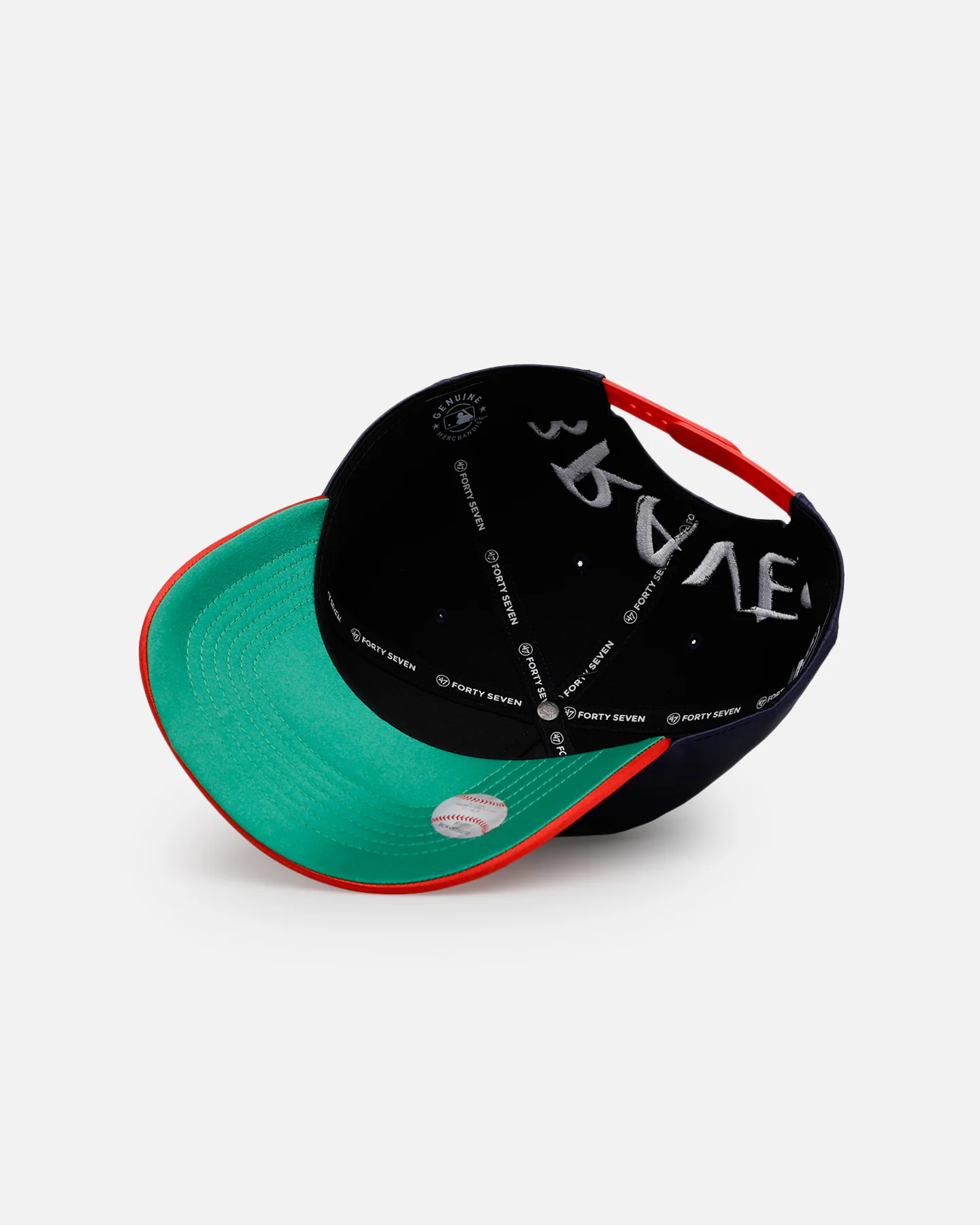 47 Brand Atlanta Braves 'Silky Way' 47 Hitch Snapback Navy/Red - Image 7