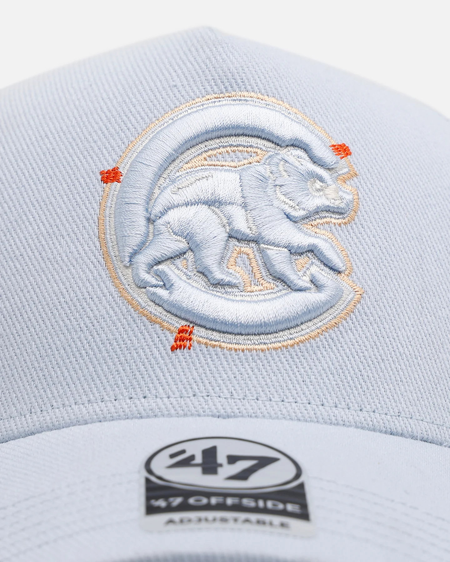 47 Brand Chicago Cubs 'Overstitch' 47 Offside Snapback Light Blue - Image 5