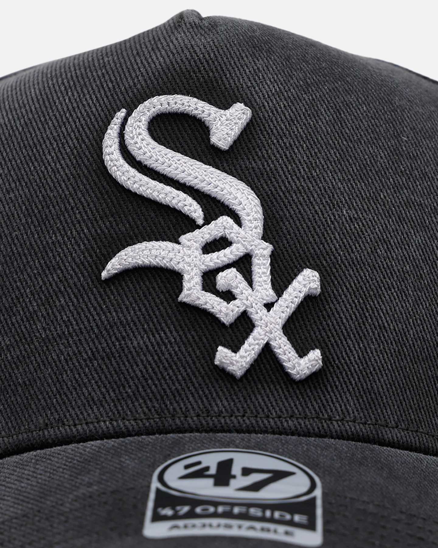 47 Brand Chicago White Sox 'Washed Black' Offside DT Snapback Washed Black - Image 5