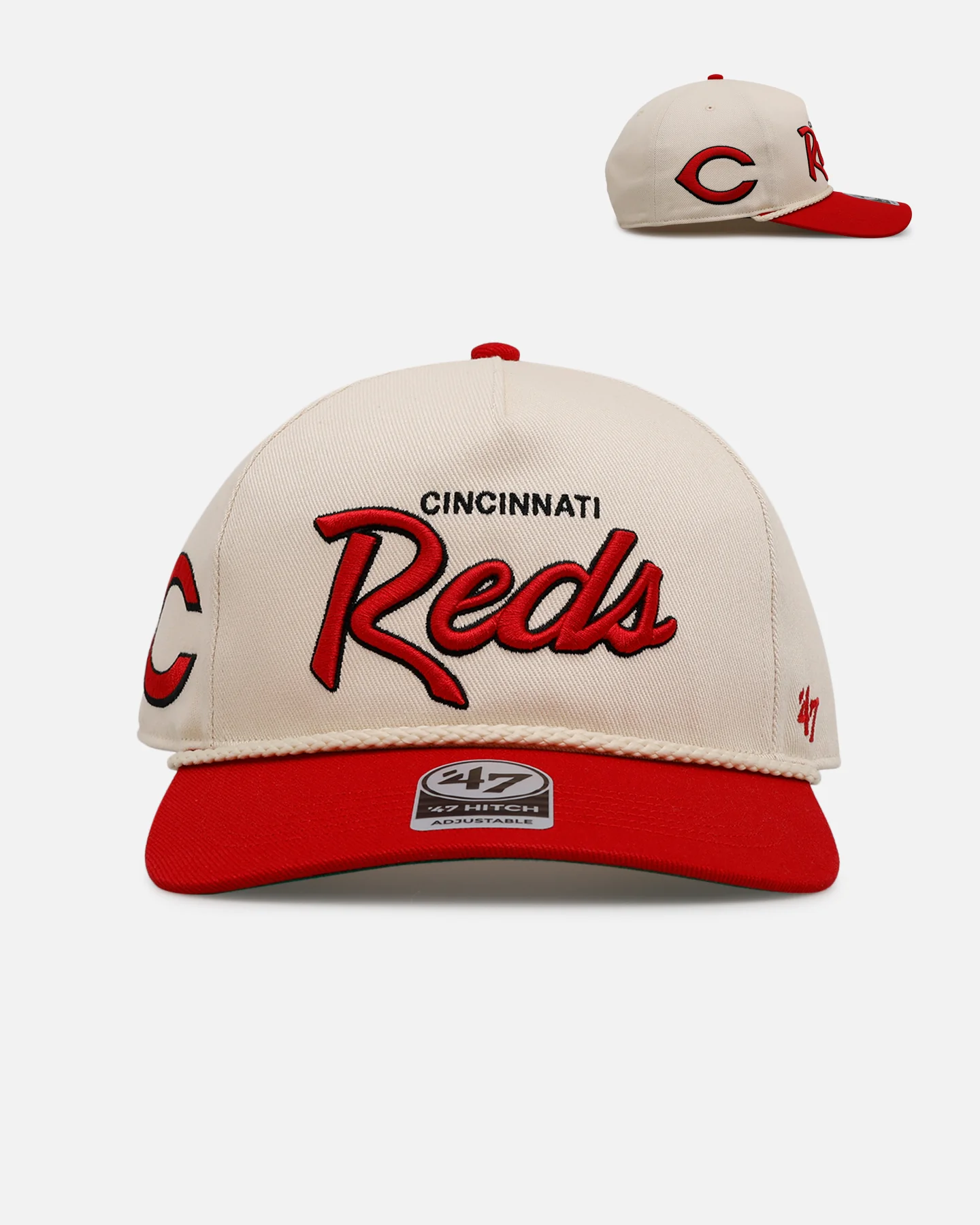 47 Brand Cincinnati Reds 'MLB Opening Day' Script Hitch Snapback Natural