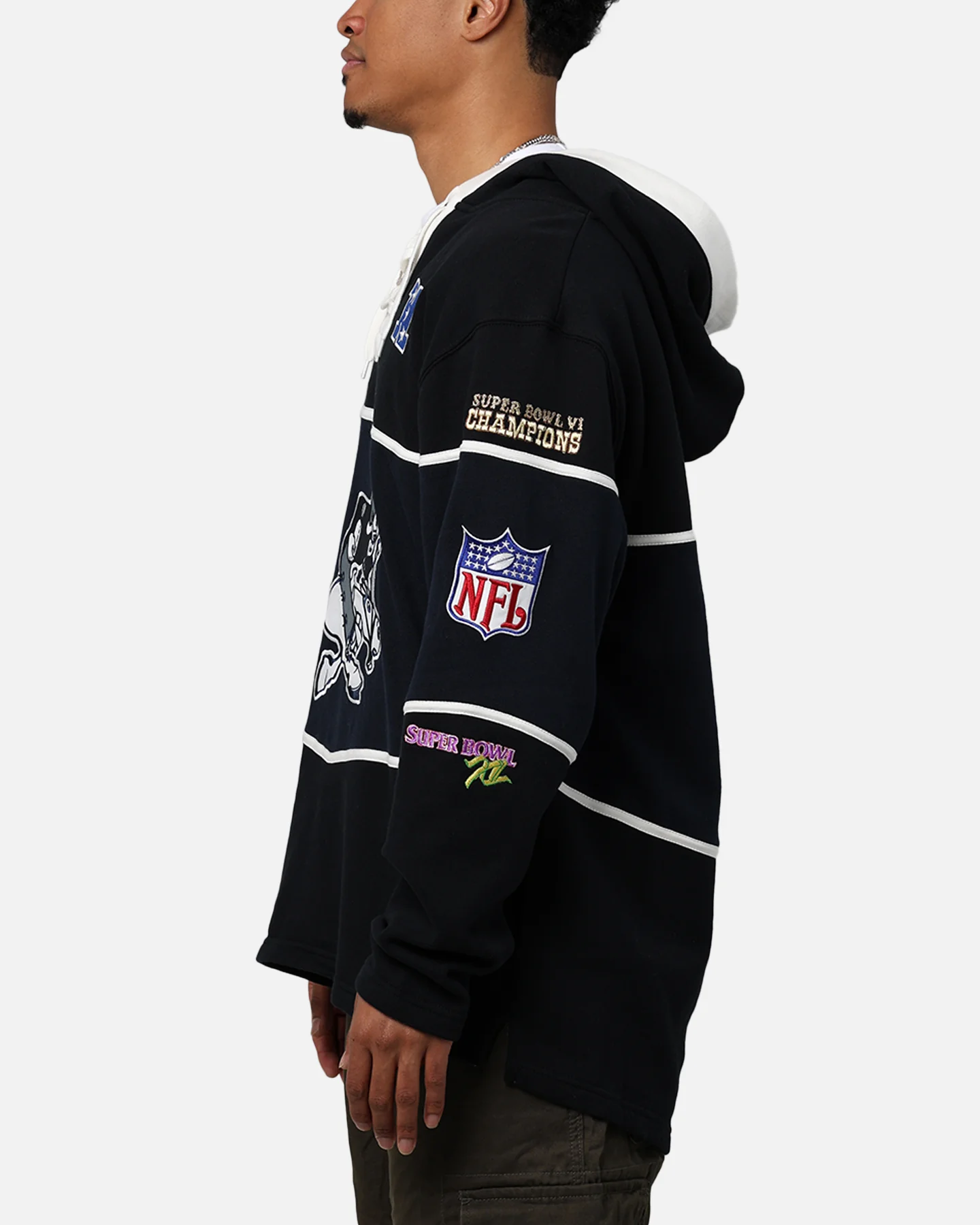 47 Brand Dallas Cowboys Super Bowl Gridiron Hoodie Jet Black - Image 6