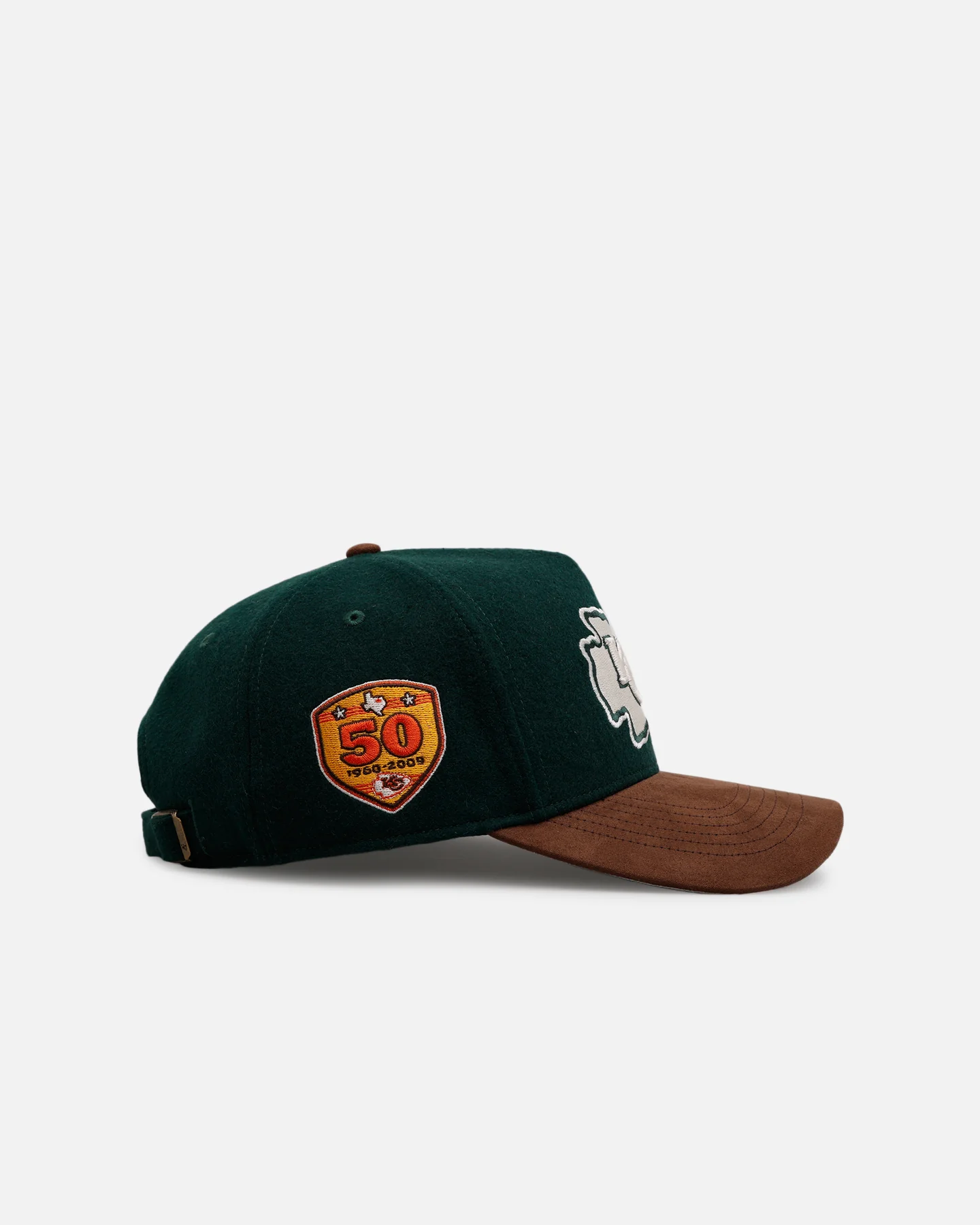 47 Brand Kansas City Chiefs 'Fall Leaves' Clean Up Strapback Green/Brown - Image 4