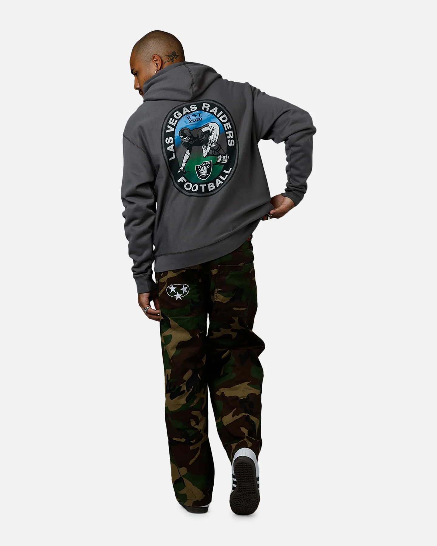 47 Brand Las Vegas Raiders Boot Path Hoodie Dark Cinder - Image 6