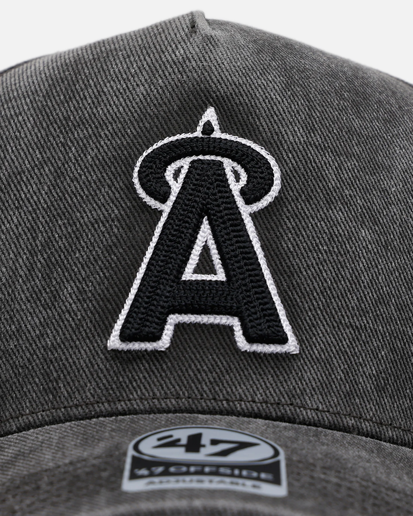 47 Brand Los Angeles Angels 'Washed Black' Offside DT Snapback Washed Black - Image 5