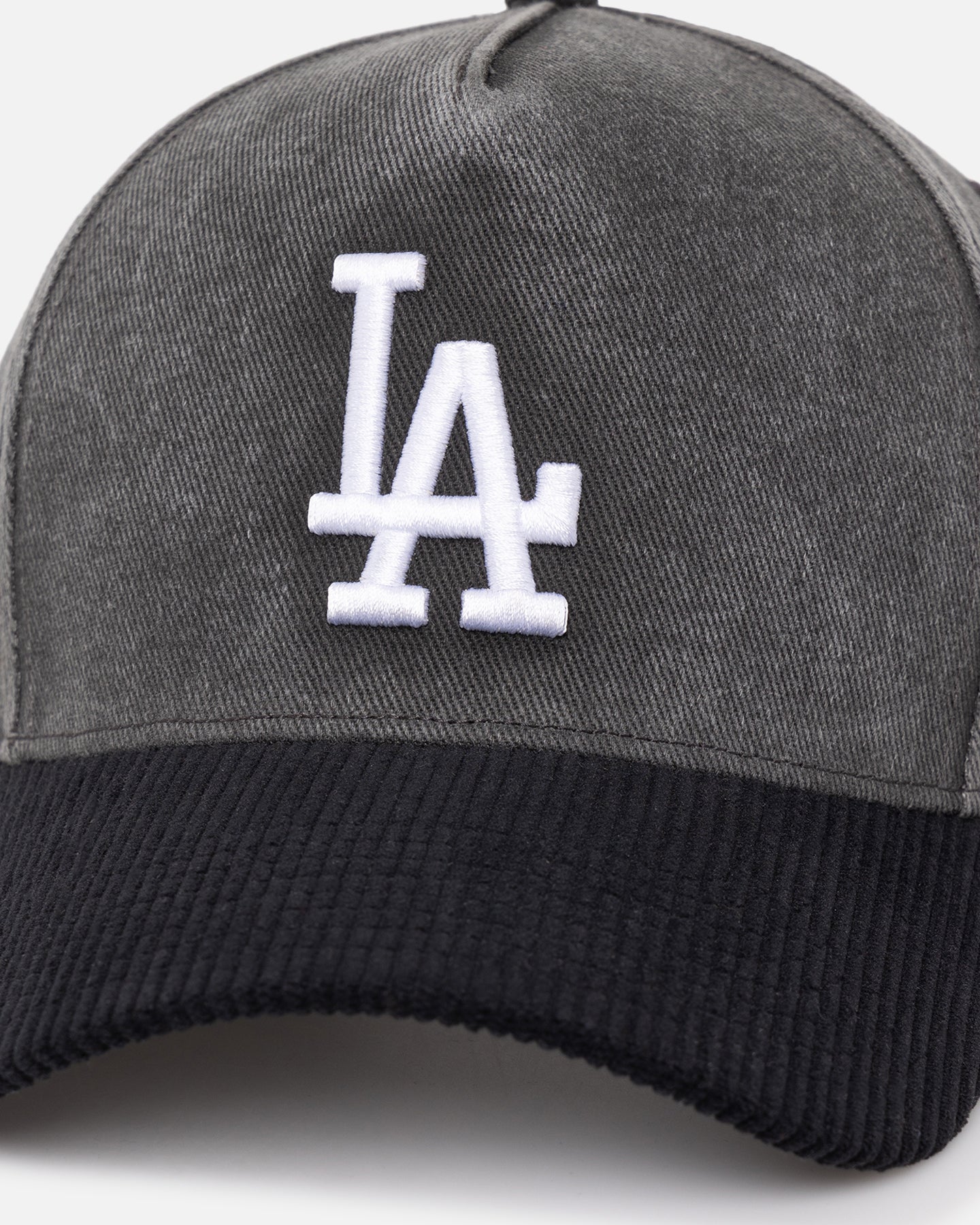 47 Brand Los Angeles Dodgers 'Apollo Corduroy' Offside DT Snapback Black - Image 2