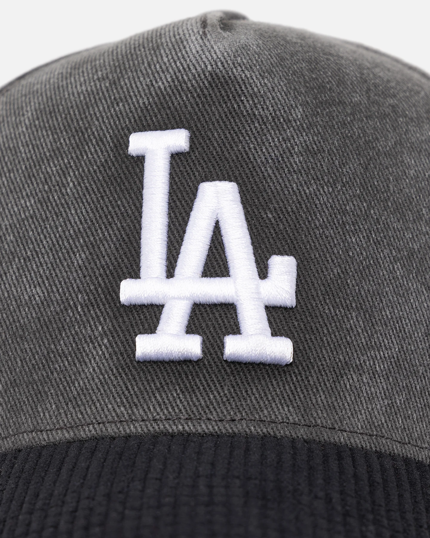 47 Brand Los Angeles Dodgers 'Apollo Corduroy' Offside DT Snapback Black - Image 6