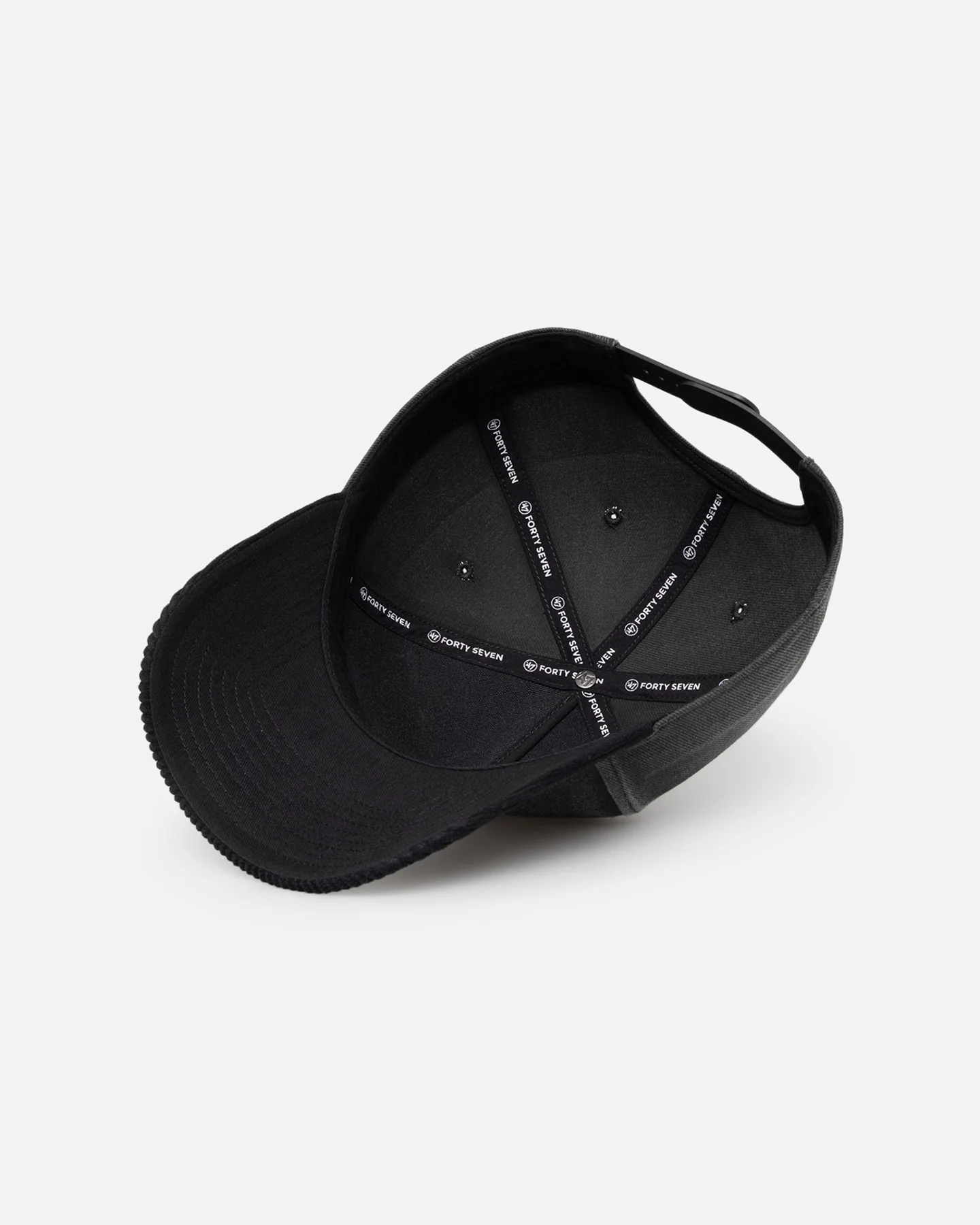47 Brand Los Angeles Dodgers 'Apollo Corduroy' Offside DT Snapback Black - Image 7