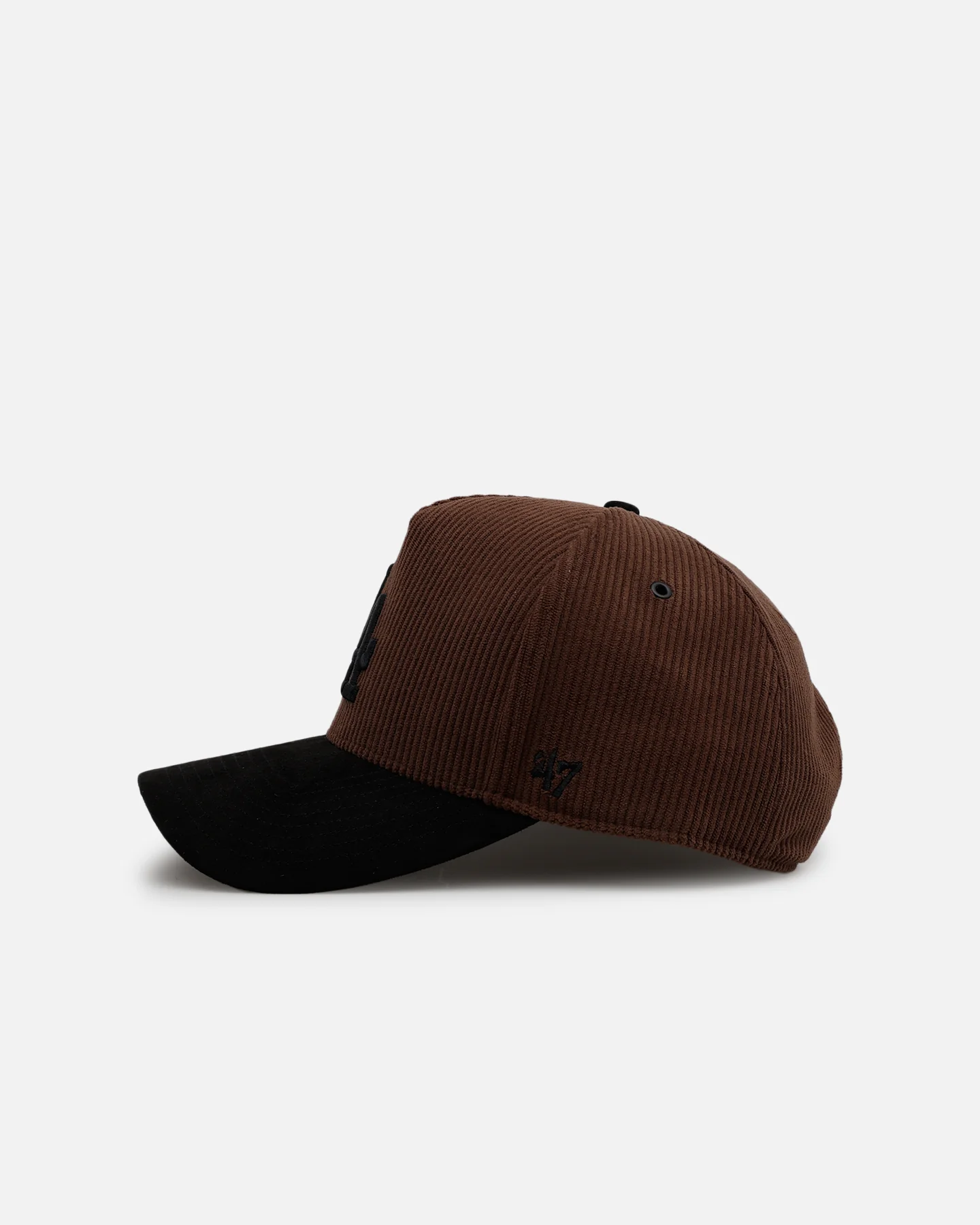 47 Brand Los Angeles Dodgers 'Barren' Offside DT Corduroy Snapback Brown/Black - Image 5