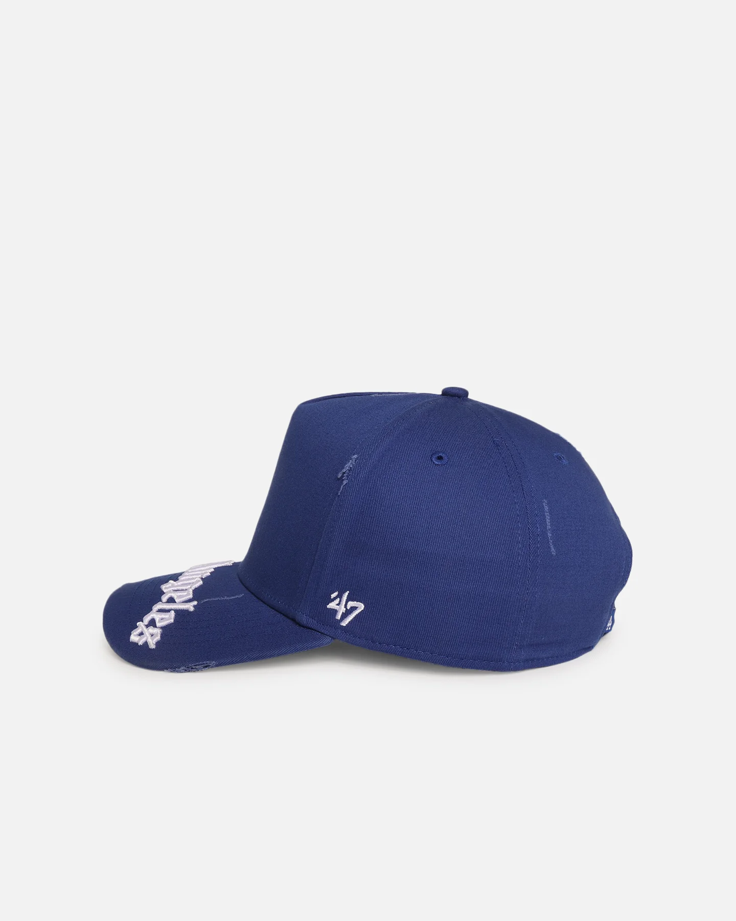 47 Brand Los Angeles Dodgers 'Destruct Gothic Visor' 47 Offside Strapback Royal/Royal - Image 4