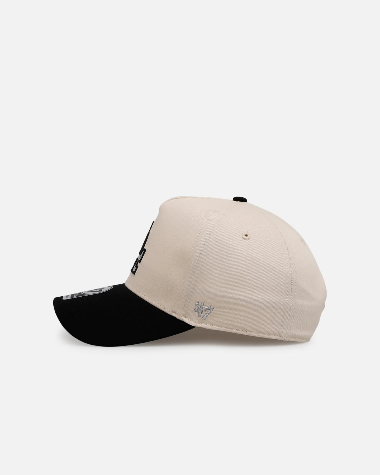 47 Brand Los Angeles Dodgers 'Herringbone' 47 Offside Snapback Natural/Black - Image 4