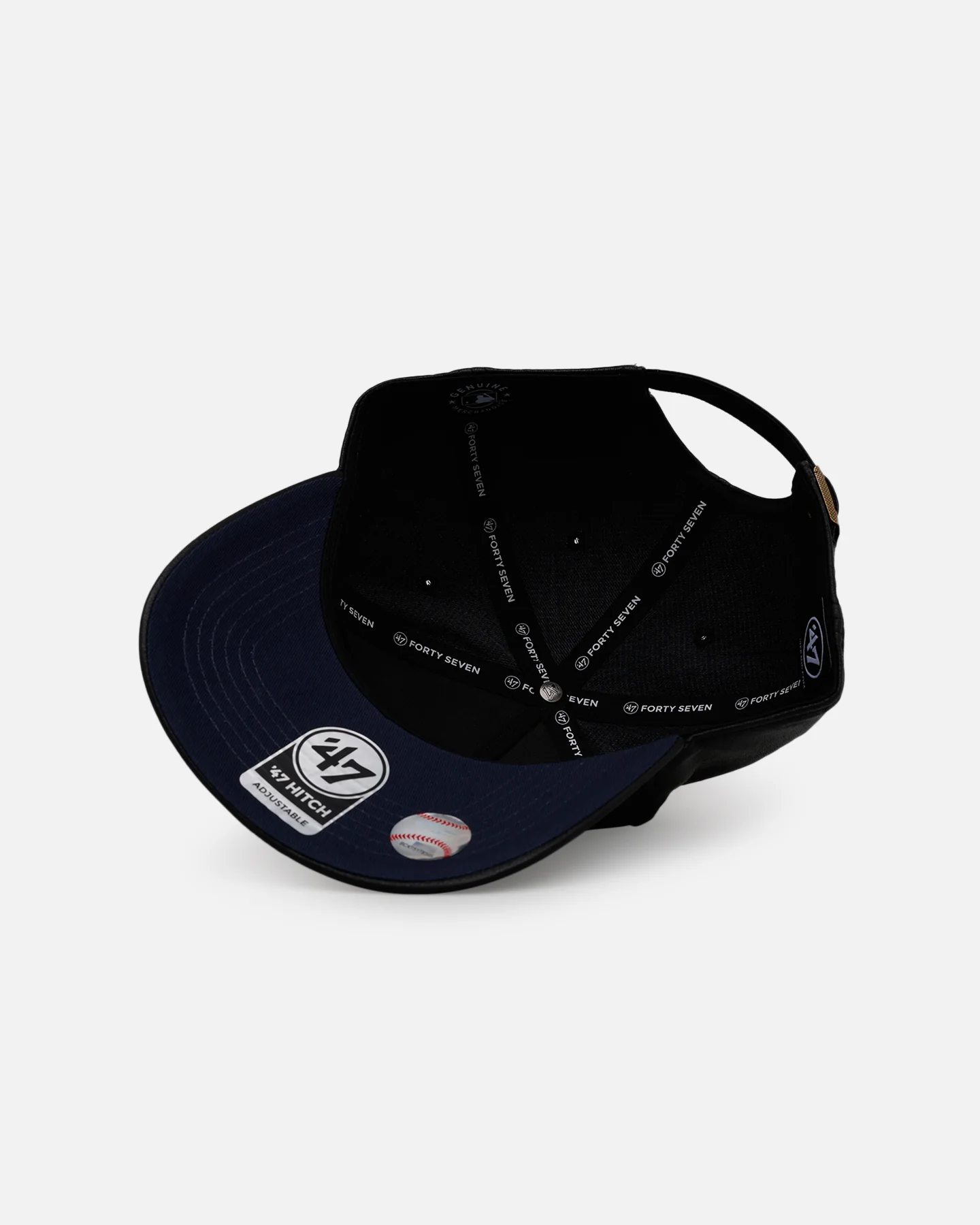 47 Brand Los Angeles Dodgers 'Leather' Hitch Strapback Black - Image 6