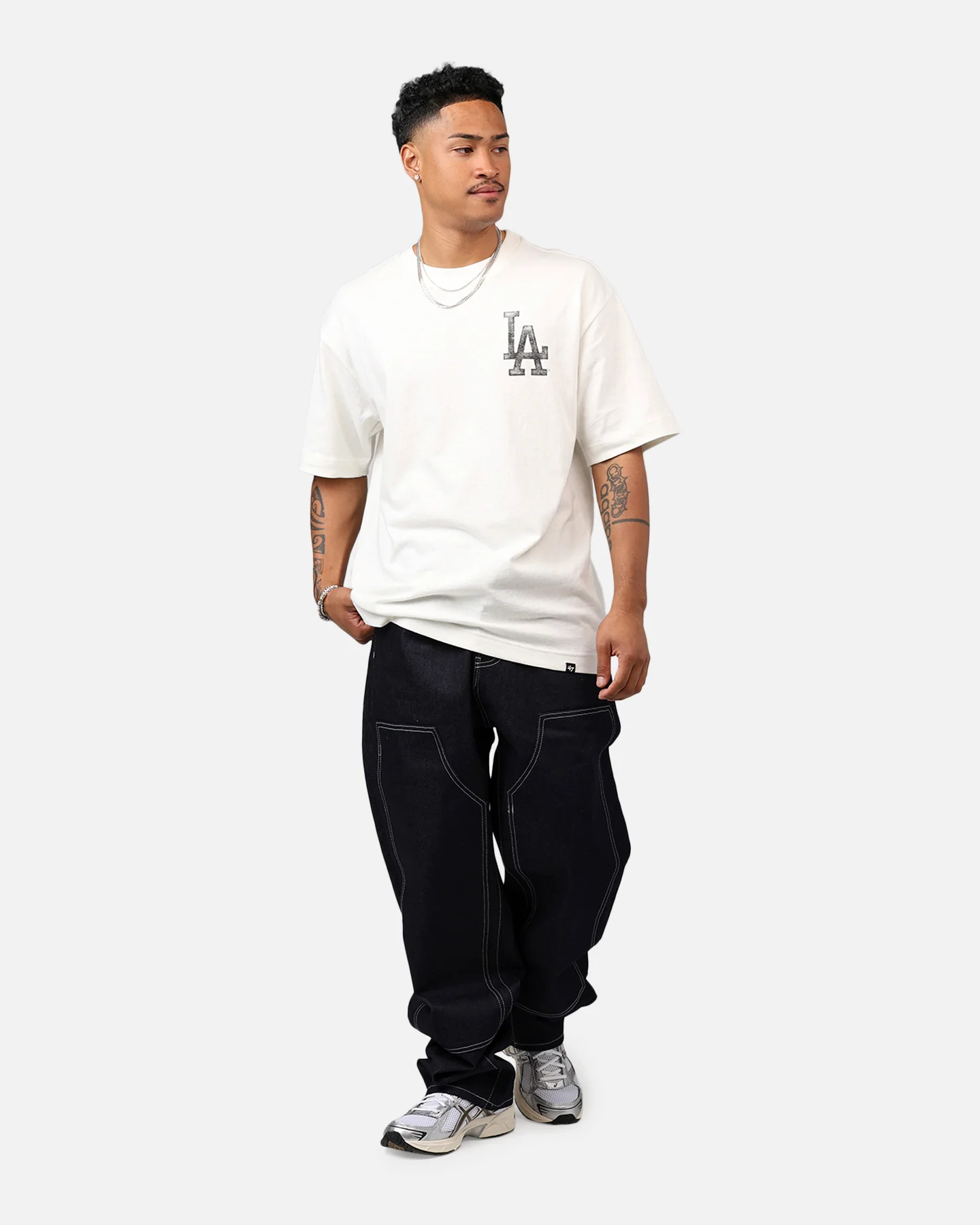 47 Brand Los Angeles Dodgers 'MLB Trophy Case' Premium T-Shirt Sandstone - Image 3