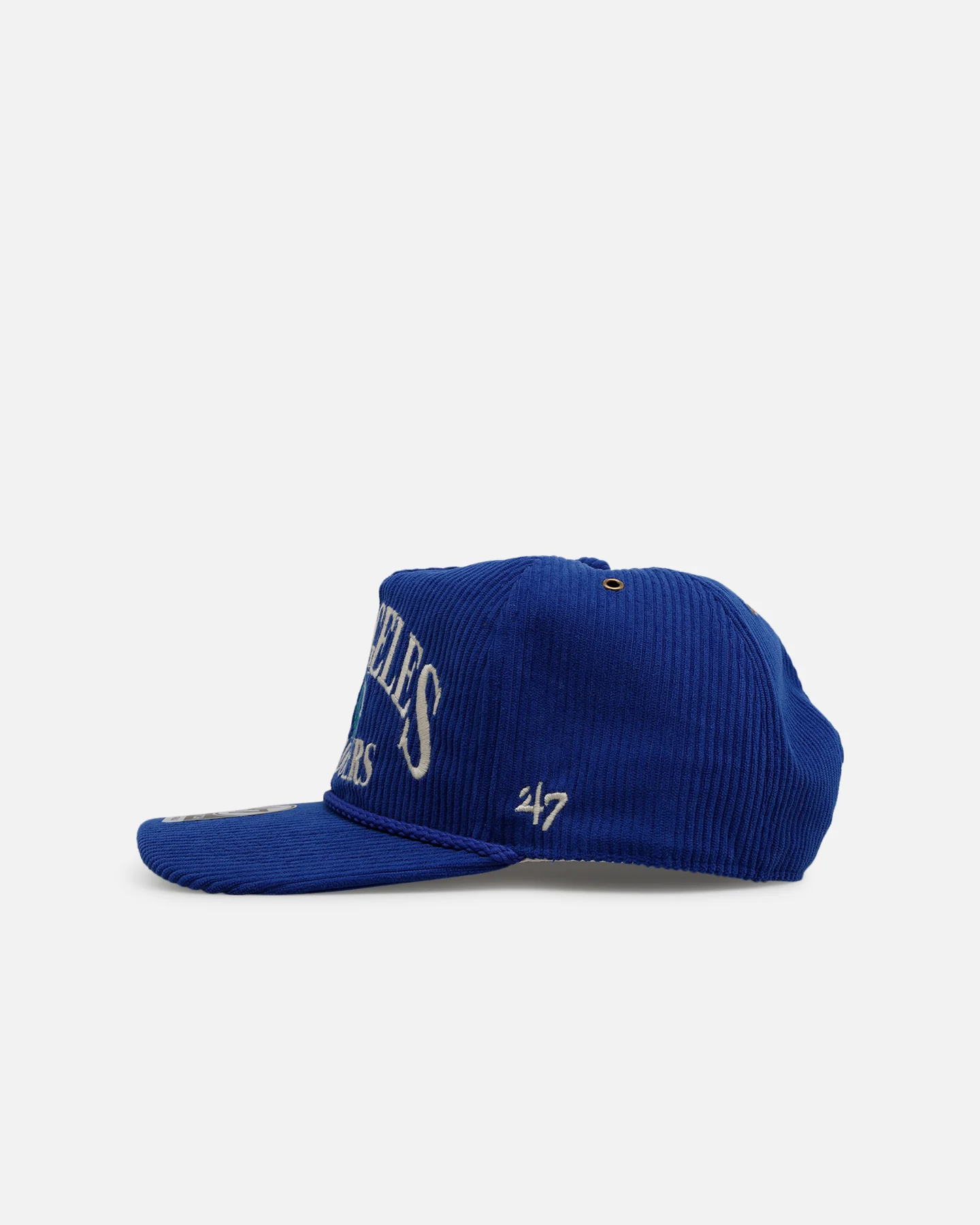 47 Brand Los Angeles Dodgers 'Pitchout' 47 Hitch Corduroy Snapback Blue - Image 5