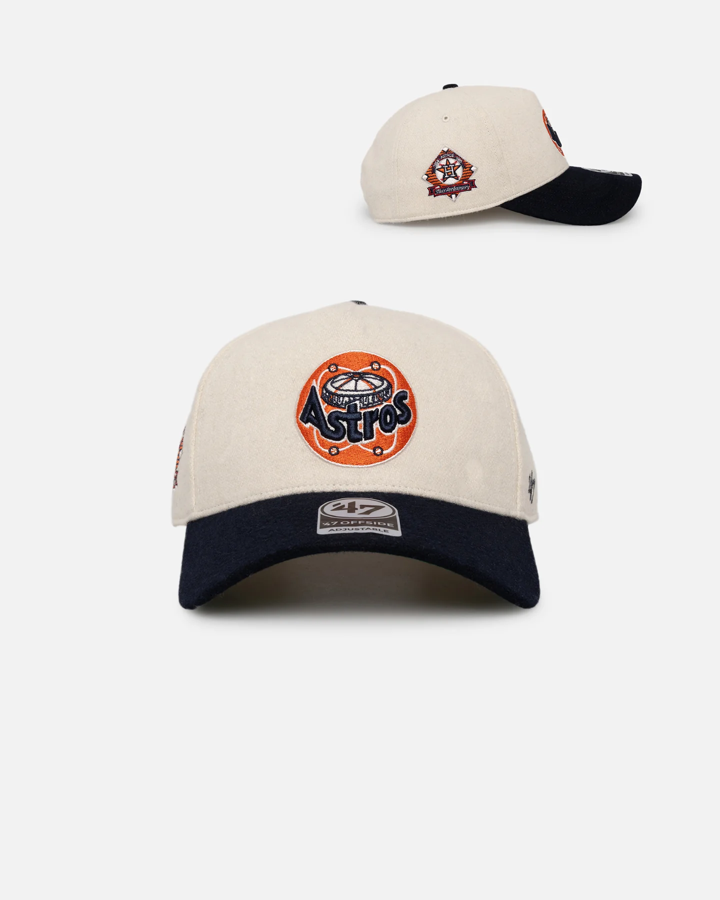 47 Brand Houston Astros 'Wooly Offside DT' Sure Shot Snapback Natural/Navy