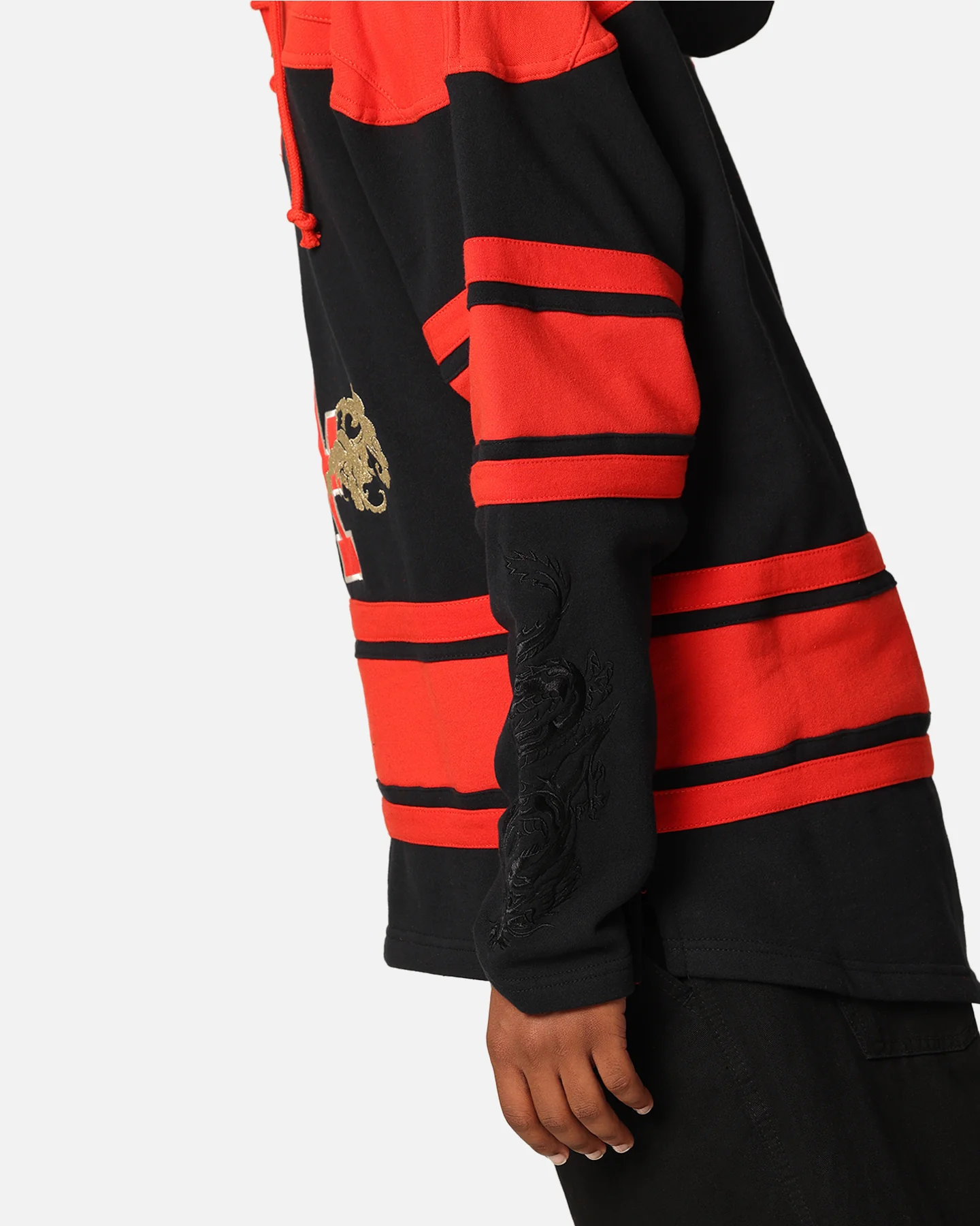 47 Brand Los Angeles Dodgers 'Year Of The Dragon' Lacer Hoodie Jet Black - Image 6