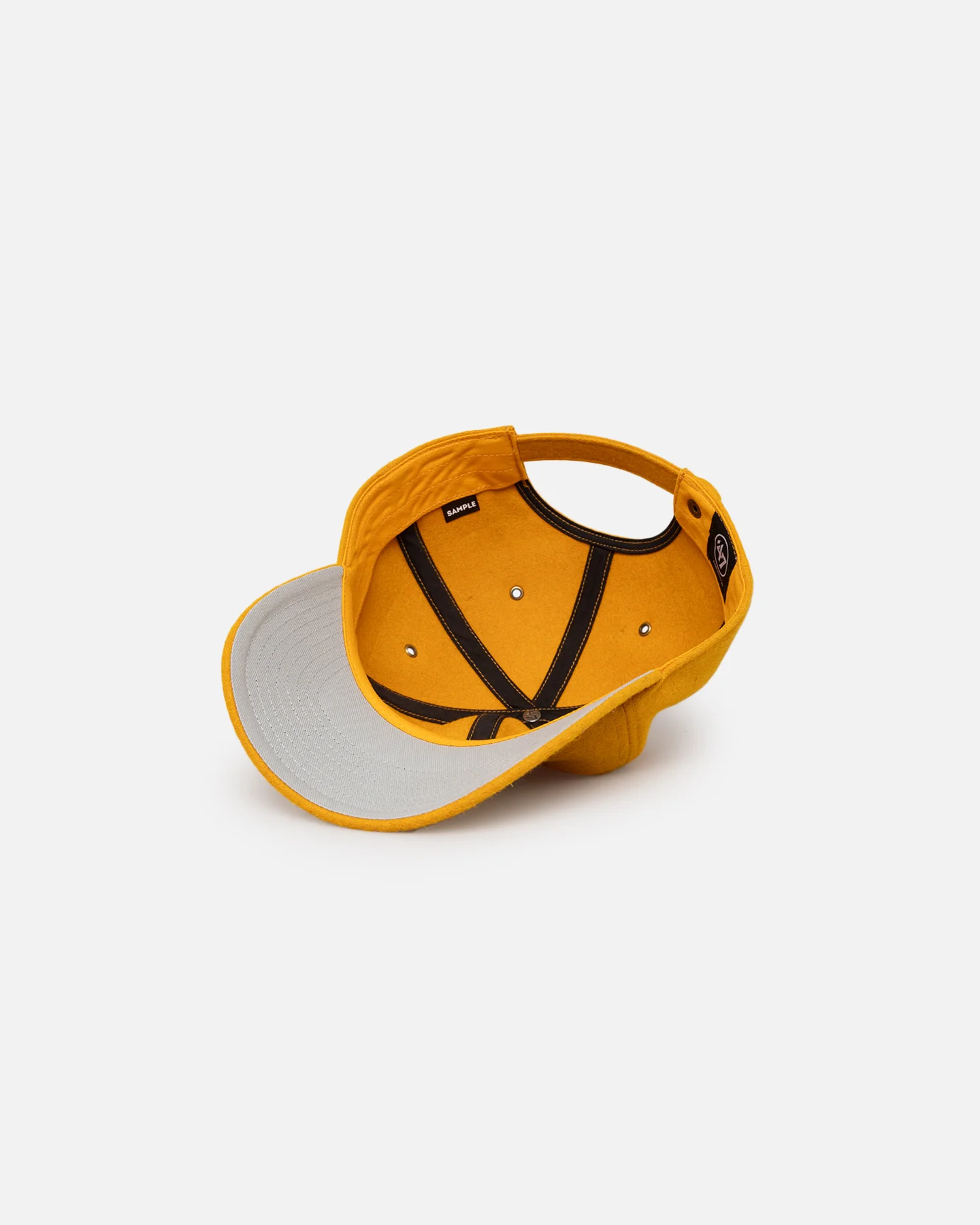 47 Brand Los Angeles Lakers Wooly Clean Up Strapback Gold - Image 6