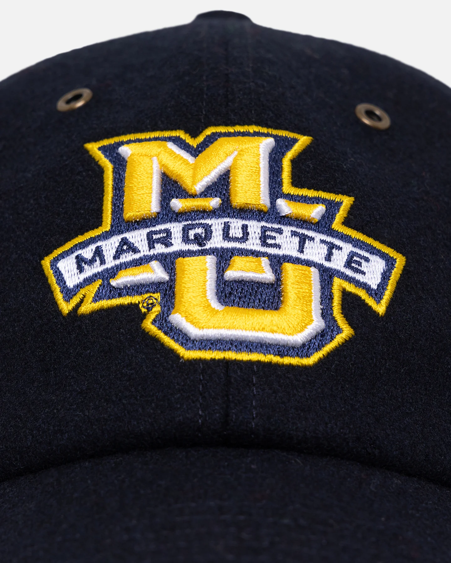 47 Brand Marquette Golden Eagles Wooly Clean Up Strapback Navy - Image 2