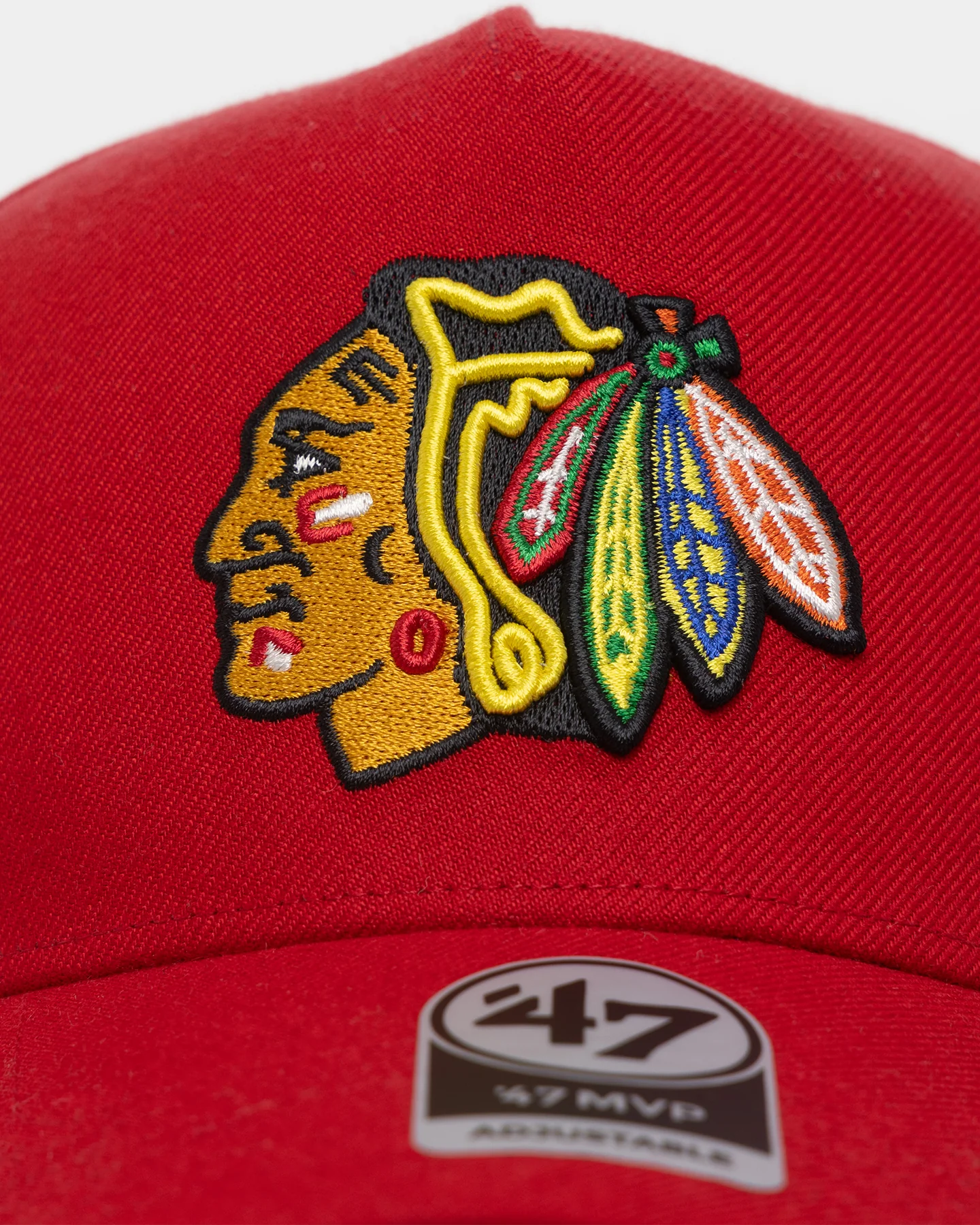 47 Brand Men's Chicago Blackhawks MVP DT Snapback Red - Image 5