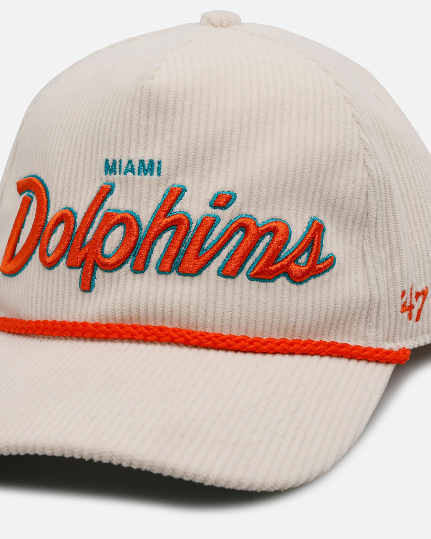 47 Brand Miami Dolphins 'Natural Script' Premium Hitch Corduroy Snapback Natural - Image 2