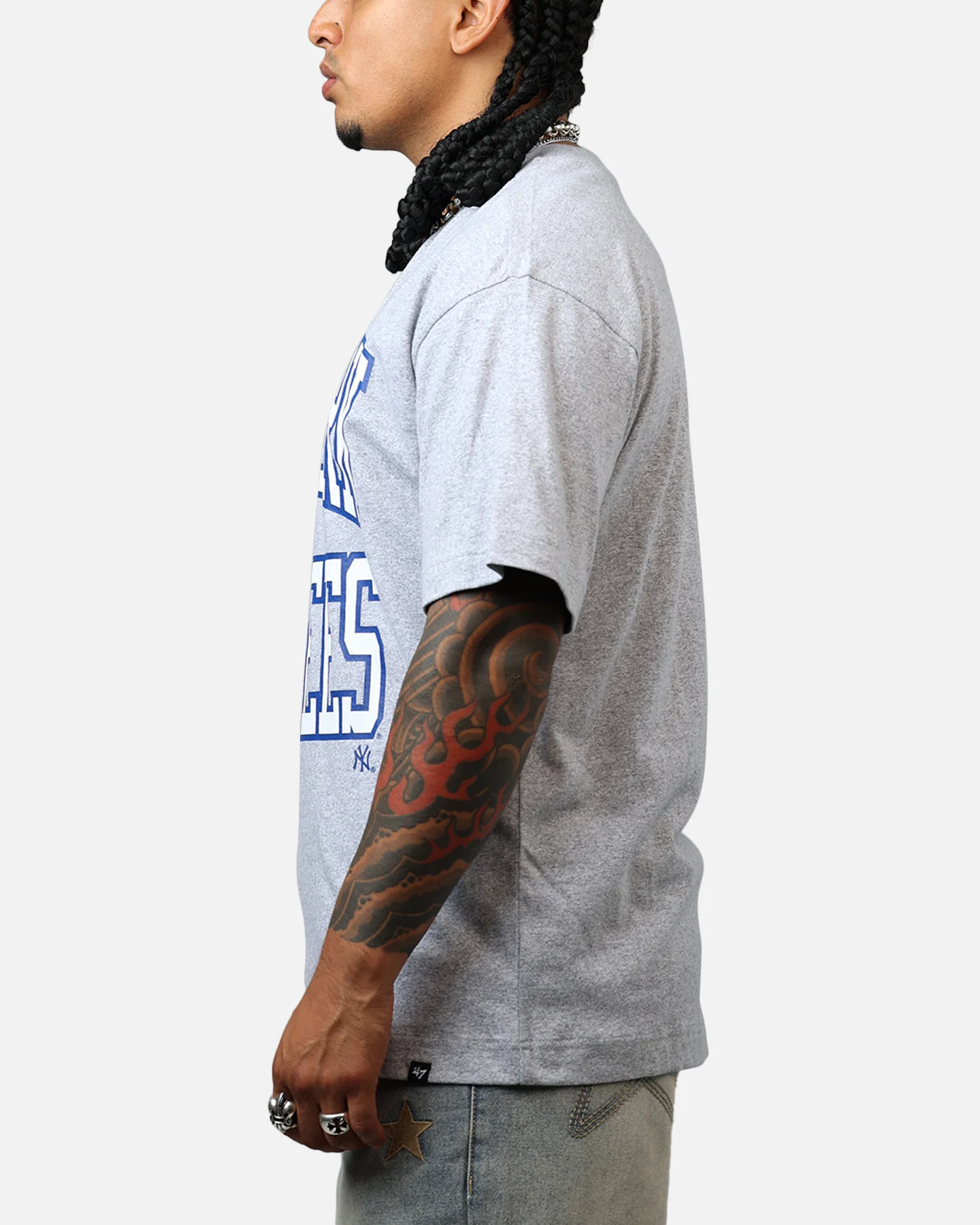 47 Brand New York Yankees Stack T-Shirt Grey - Image 5