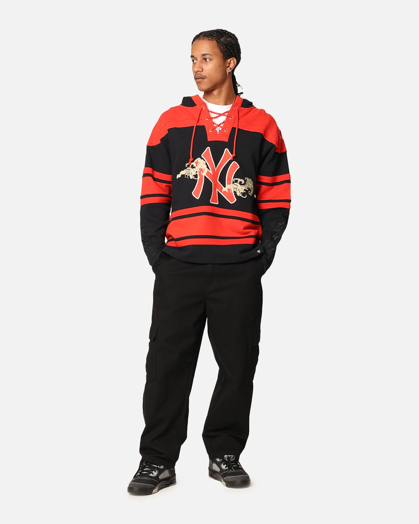 47 Brand New York Yankees 'Year Of The Dragon' Lacer Hoodie Jet Black - Image 2