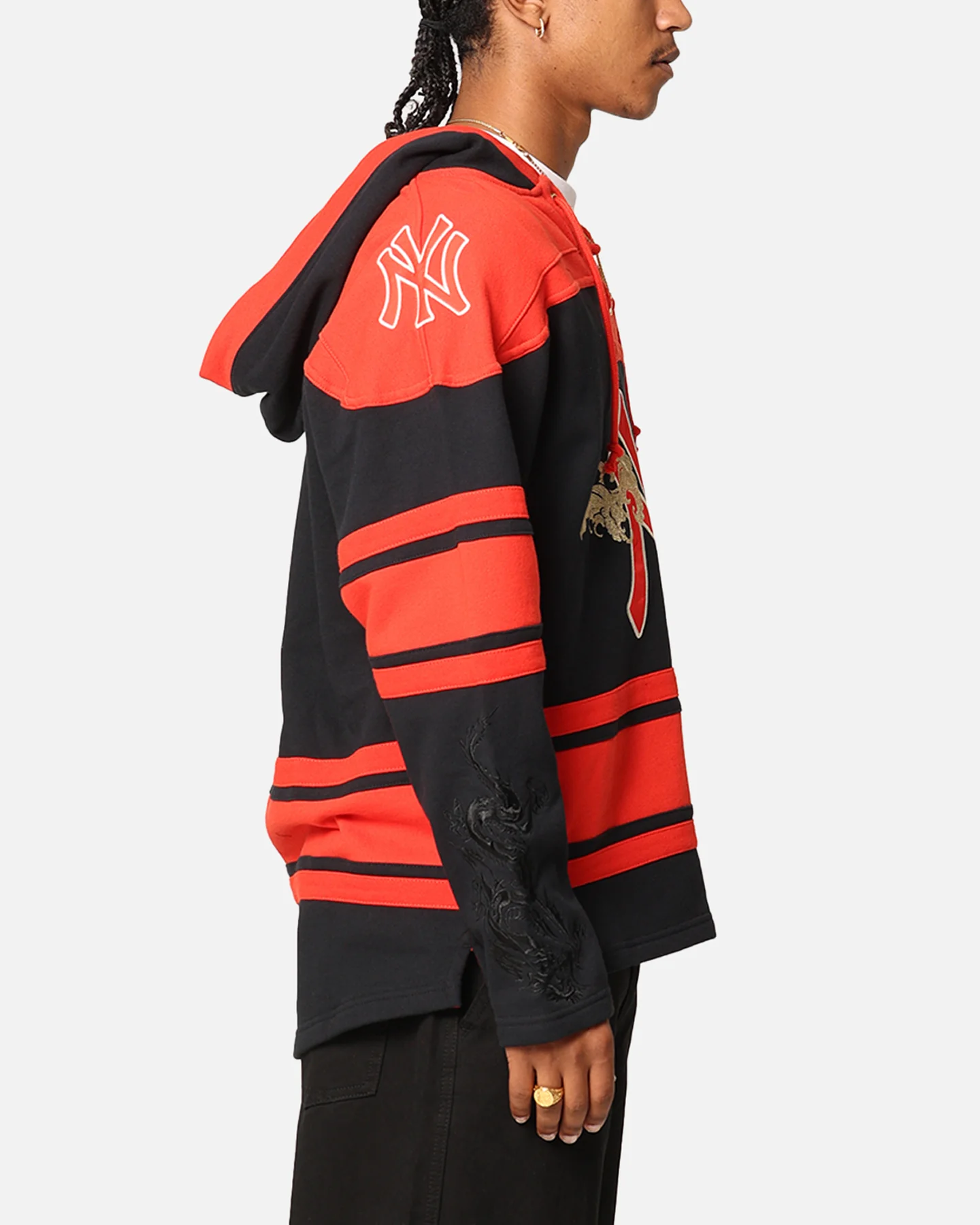 47 Brand New York Yankees 'Year Of The Dragon' Lacer Hoodie Jet Black - Image 4