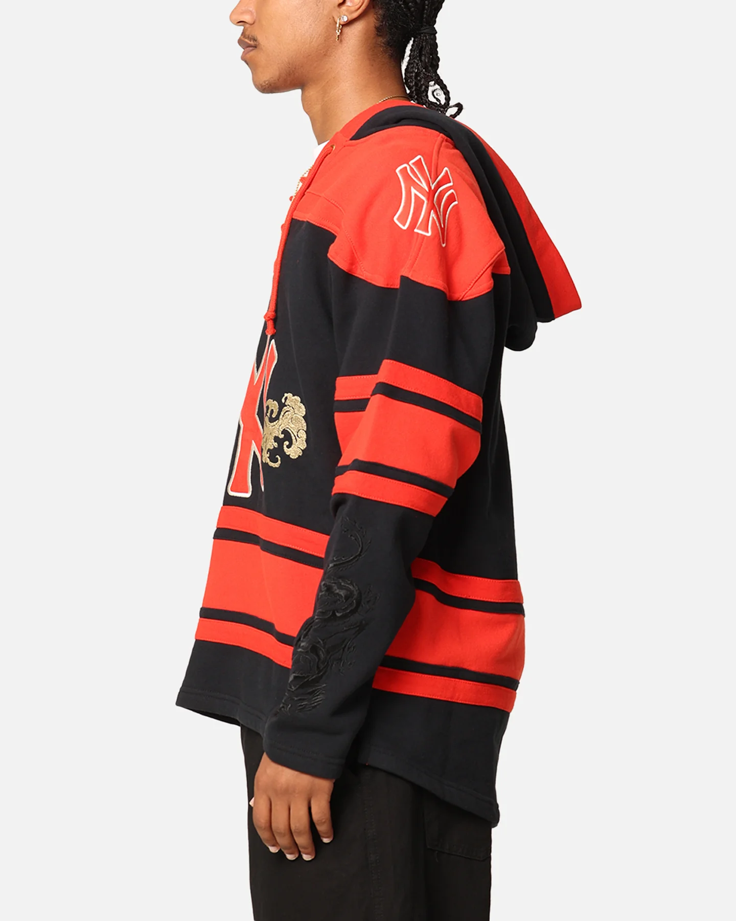 47 Brand New York Yankees 'Year Of The Dragon' Lacer Hoodie Jet Black - Image 5