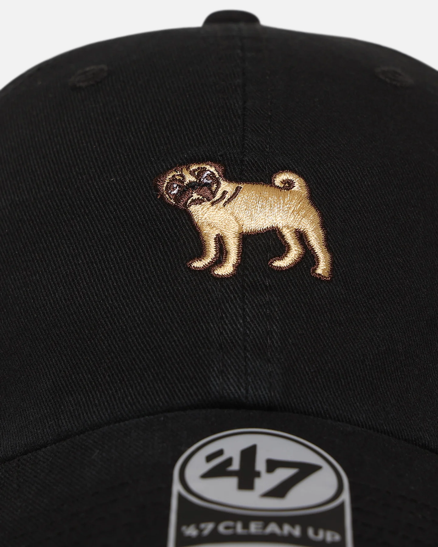47 Brand Pug 'Dog Collection' 47 Clean Up Strapback Black - Image 5