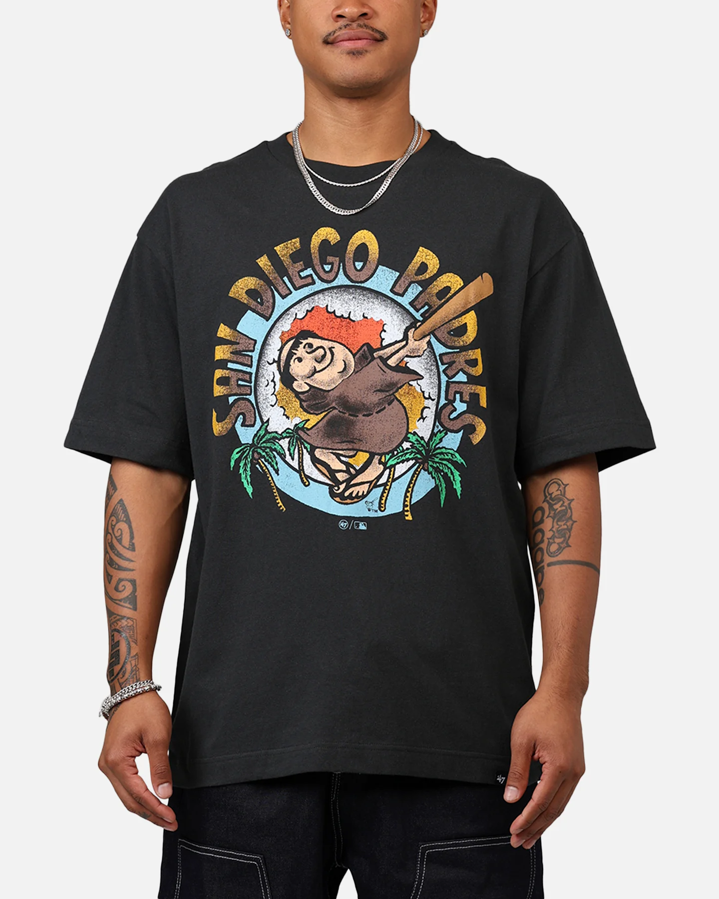47 Brand San Diego Padres 'MLB Trophy Case' Premium T-Shirt Black