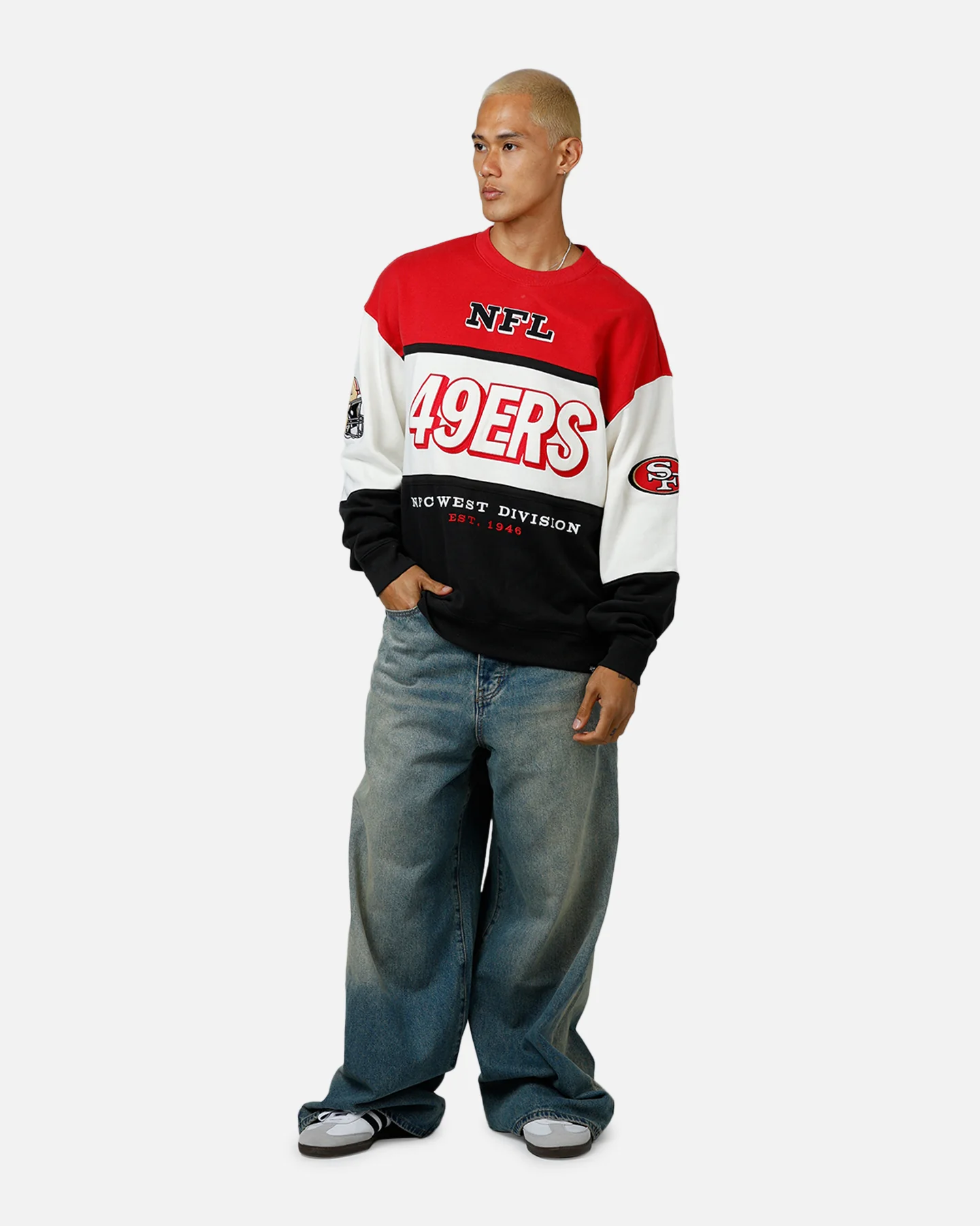 47 Brand San Francisco 49ers Maximalist Crewneck Red/Black - Image 3
