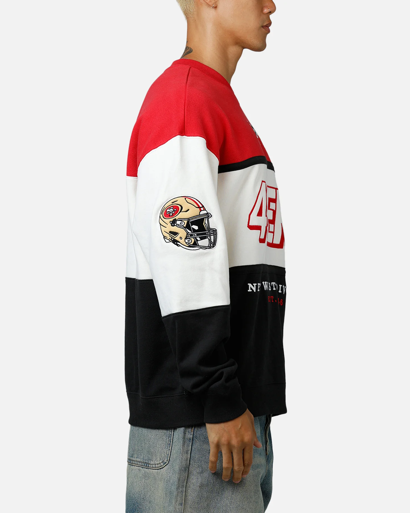 47 Brand San Francisco 49ers Maximalist Crewneck Red/Black - Image 4