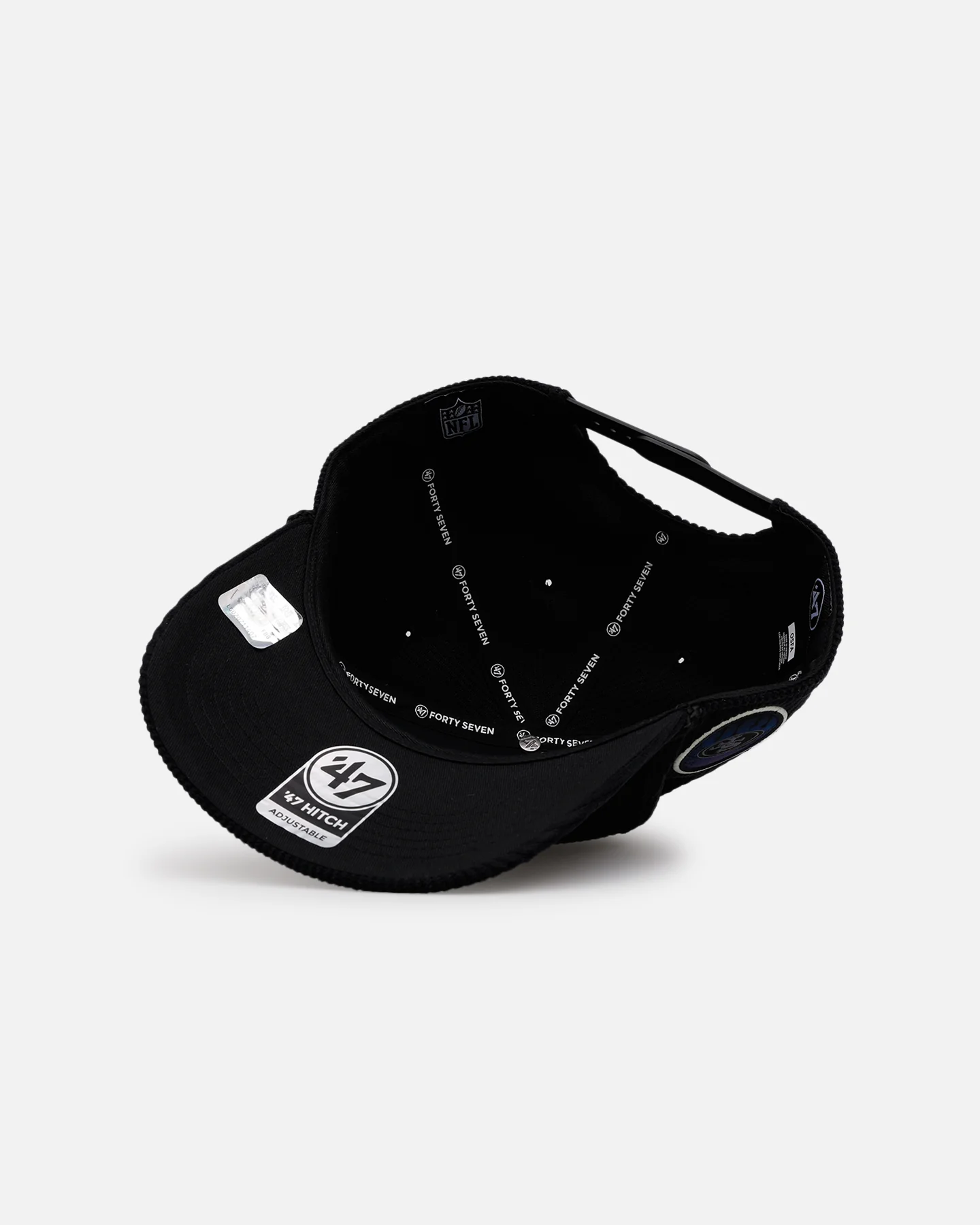47 Brand San Francisco 49ers 'Slasher' 47 Hitch Corduroy Snapback Black - Image 7