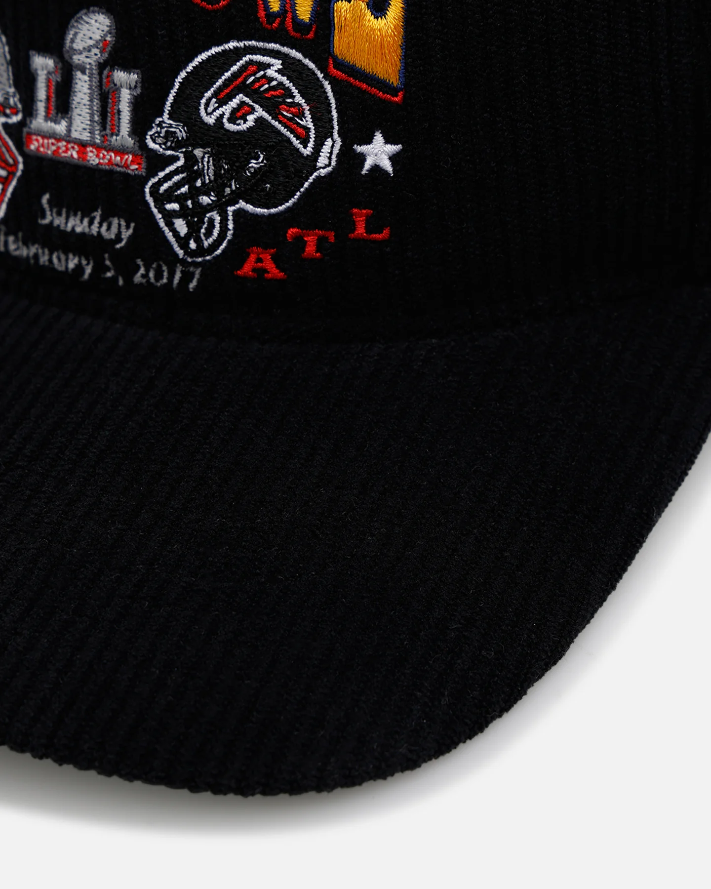 47 Brand Super Bowl LI 'Vintage Super Bowl' 47 Hitch Corduroy Snapback Black - Image 2